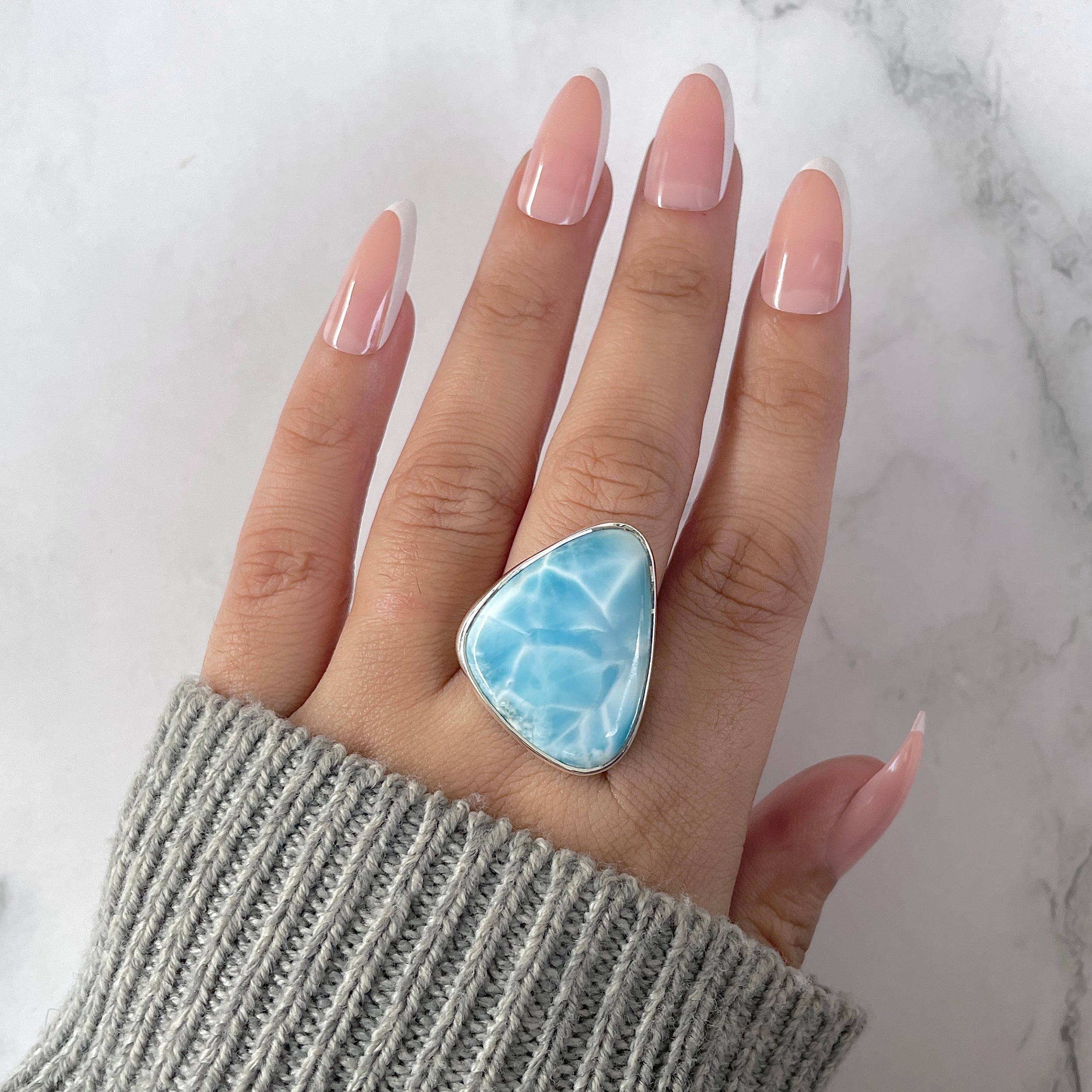 Larimar Adjustable Ring-(LAR-R-1258.)