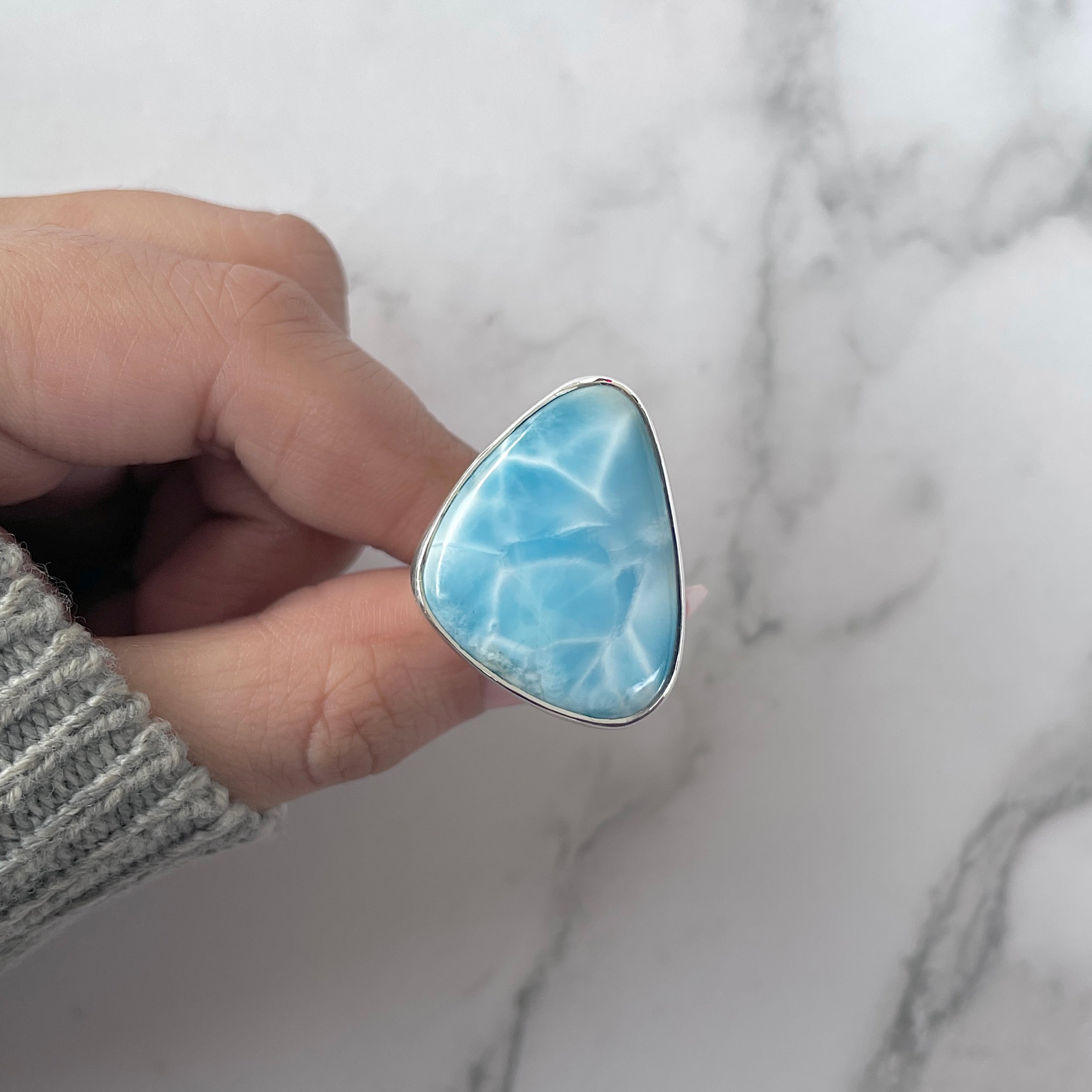 Larimar Adjustable Ring-(LAR-R-1258.)