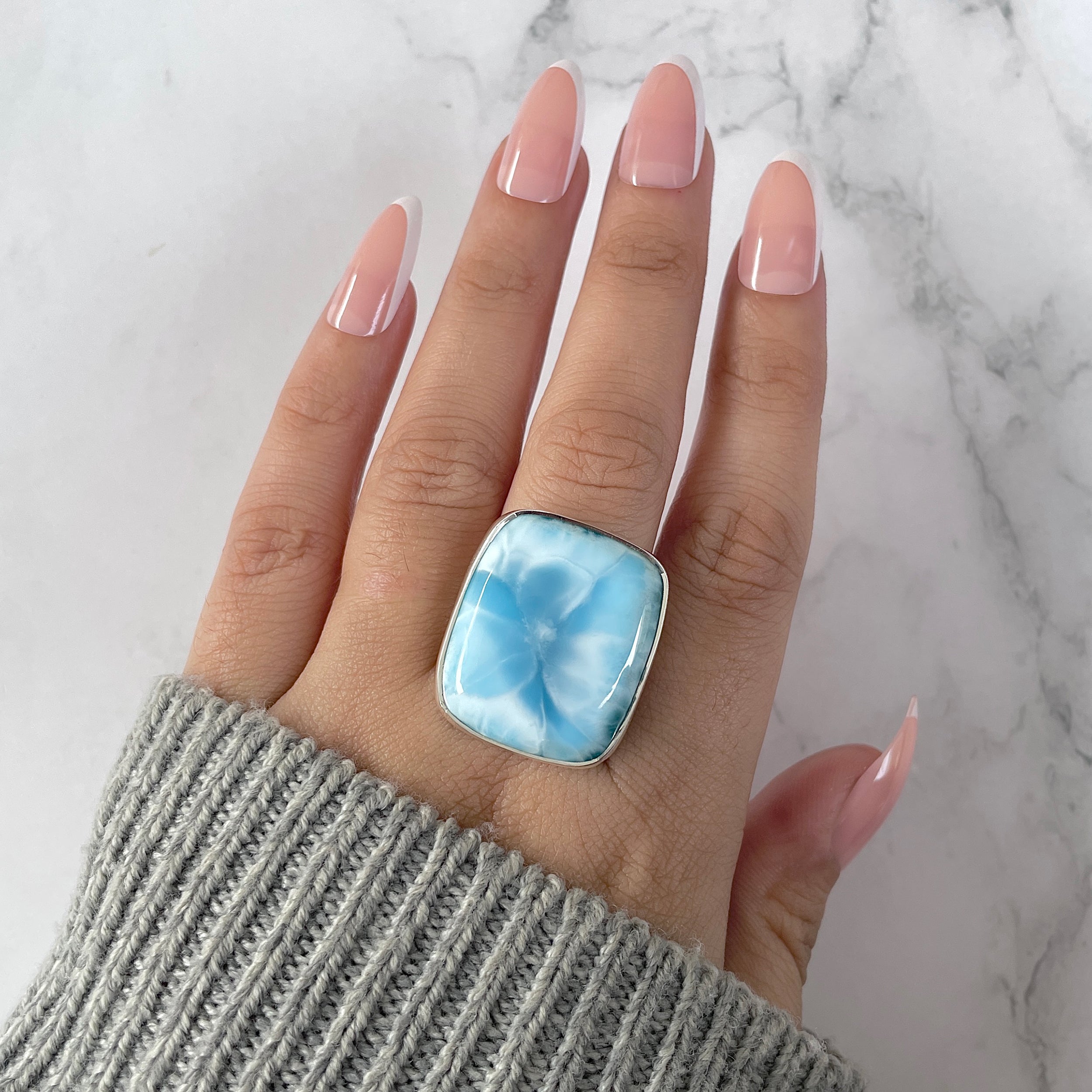 Larimar Adjustable Ring-(LAR-R-1259.)