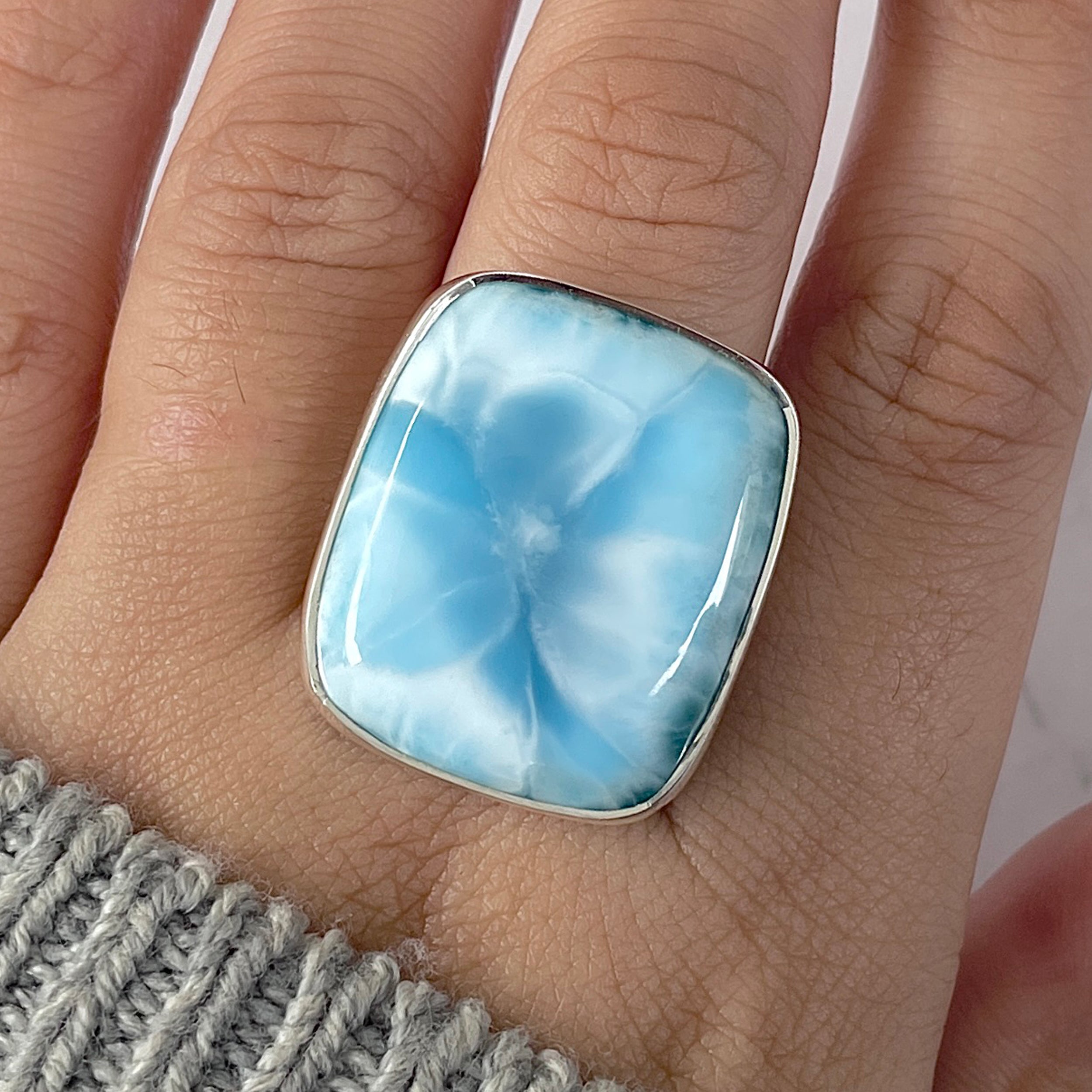 Larimar Adjustable Ring-(LAR-R-1259.)