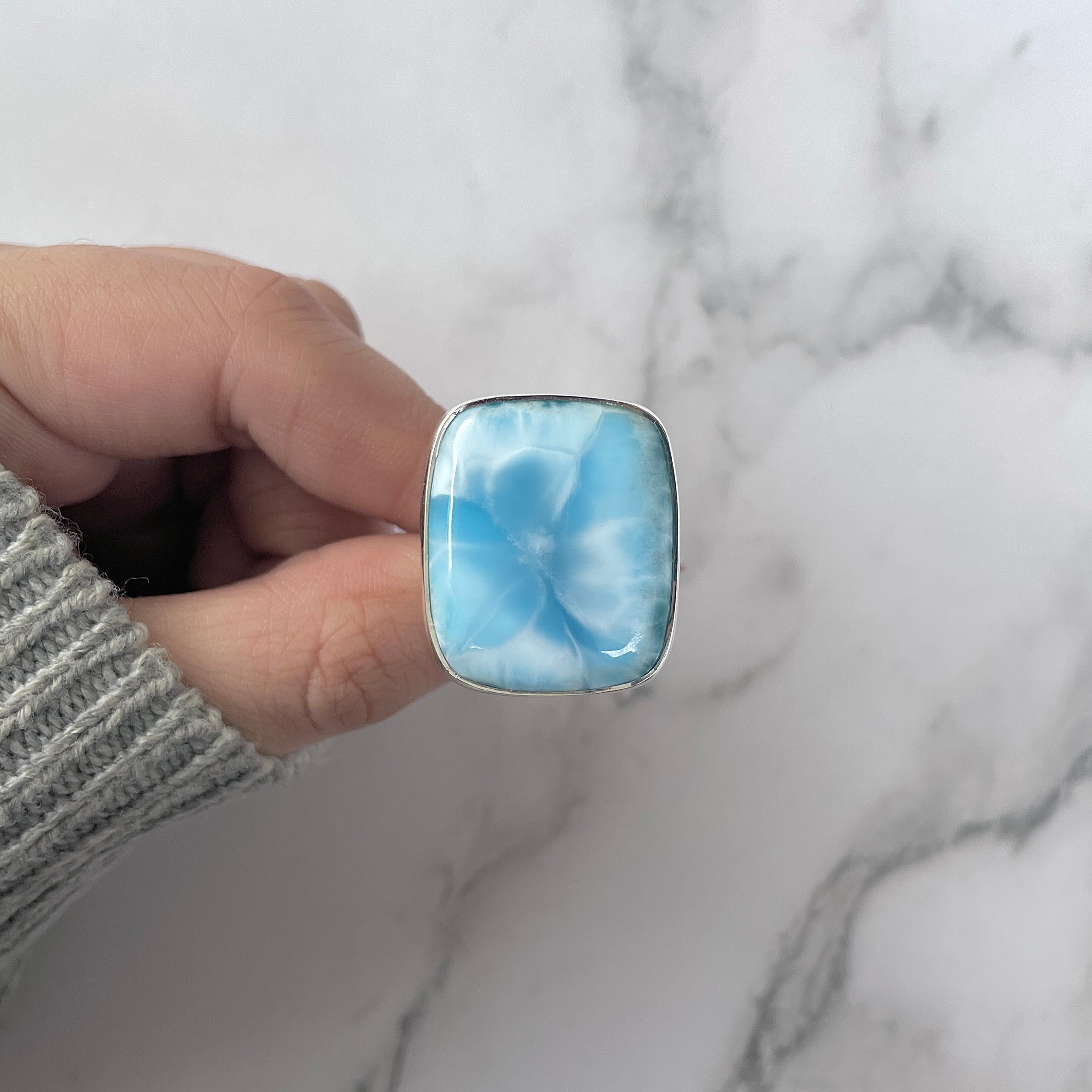 Larimar Adjustable Ring-(LAR-R-1259.)