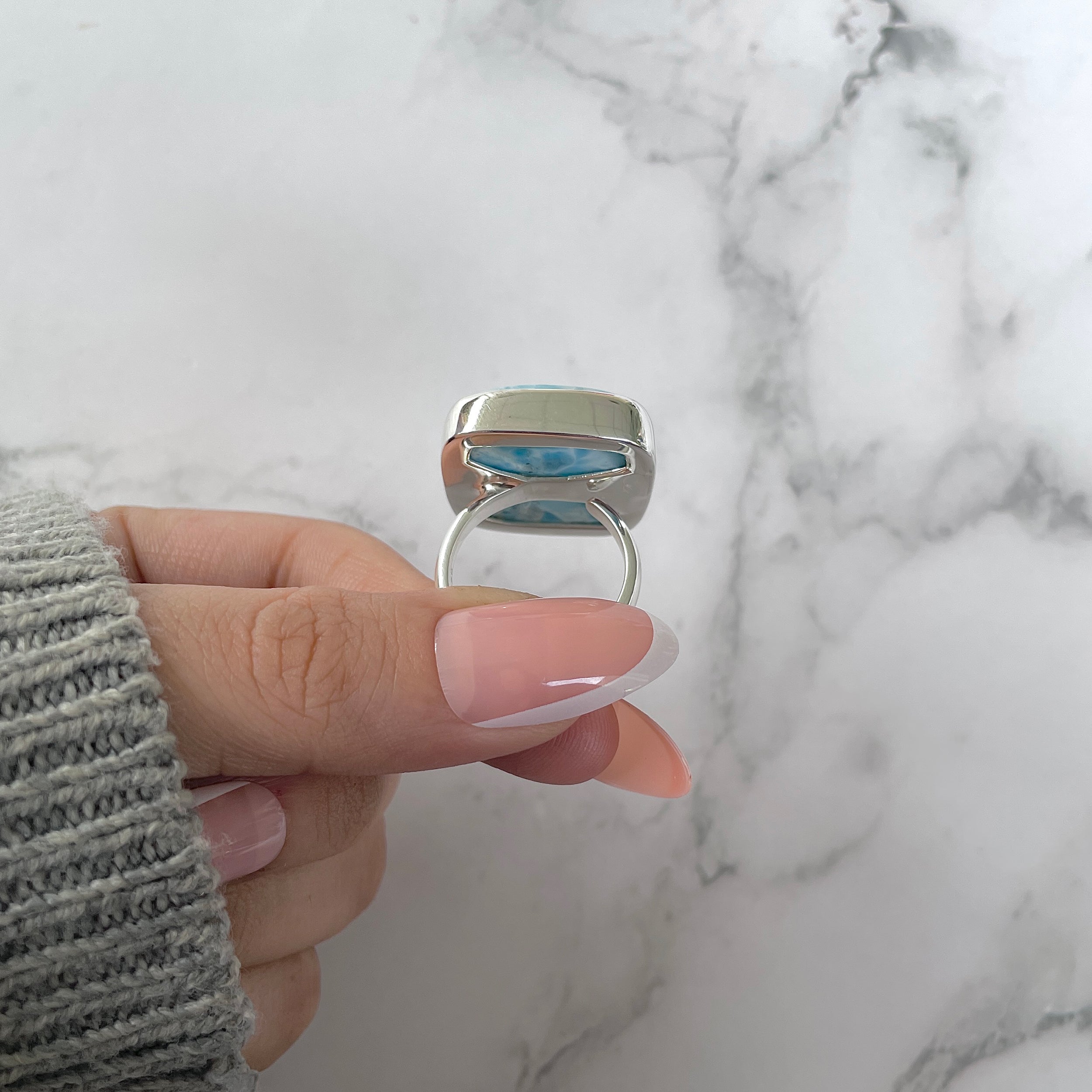Larimar Adjustable Ring-(LAR-R-1259.)