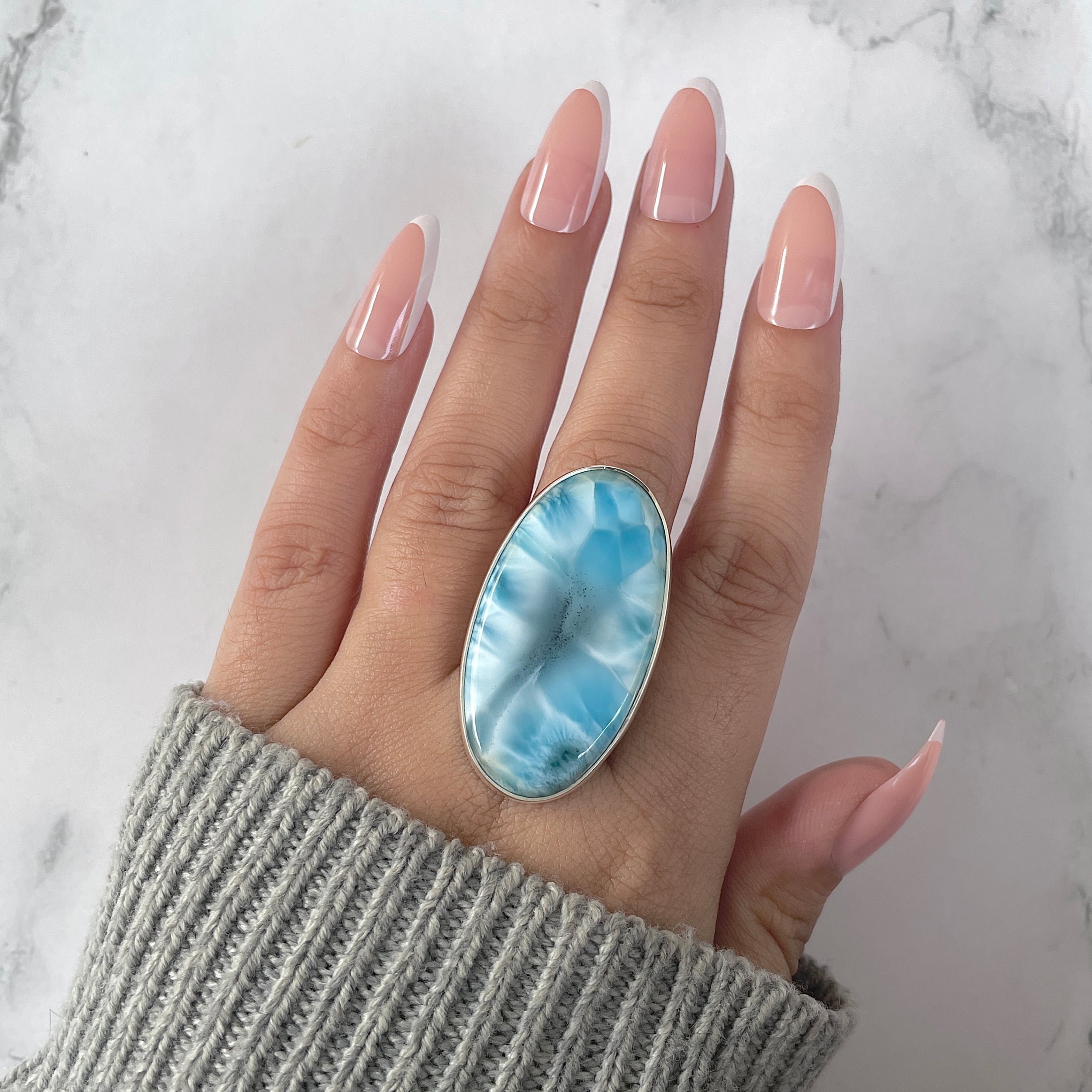 Larimar Adjustable Ring-(LAR-R-1262.)
