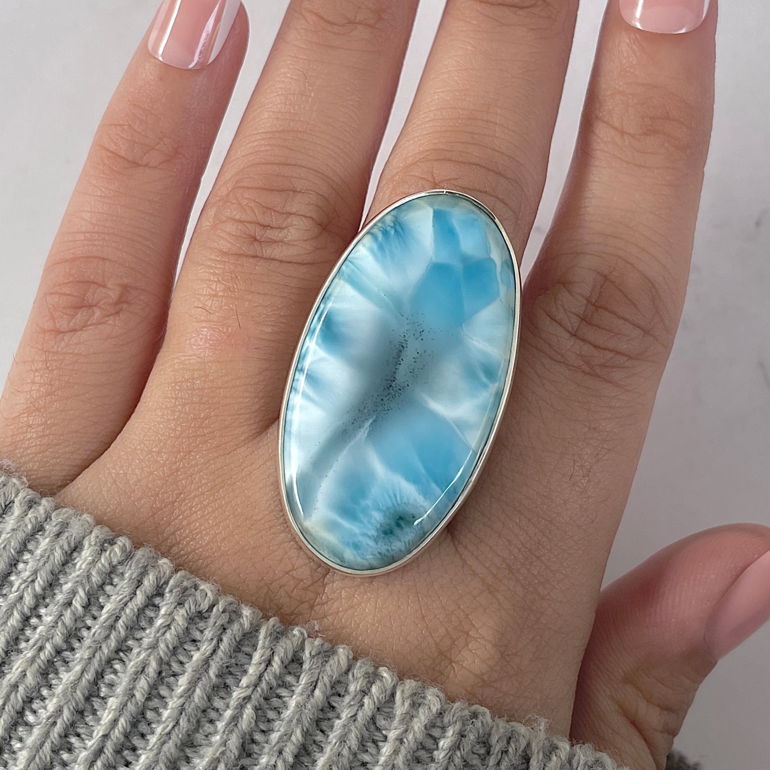 Larimar Adjustable Ring-(LAR-R-1262.)