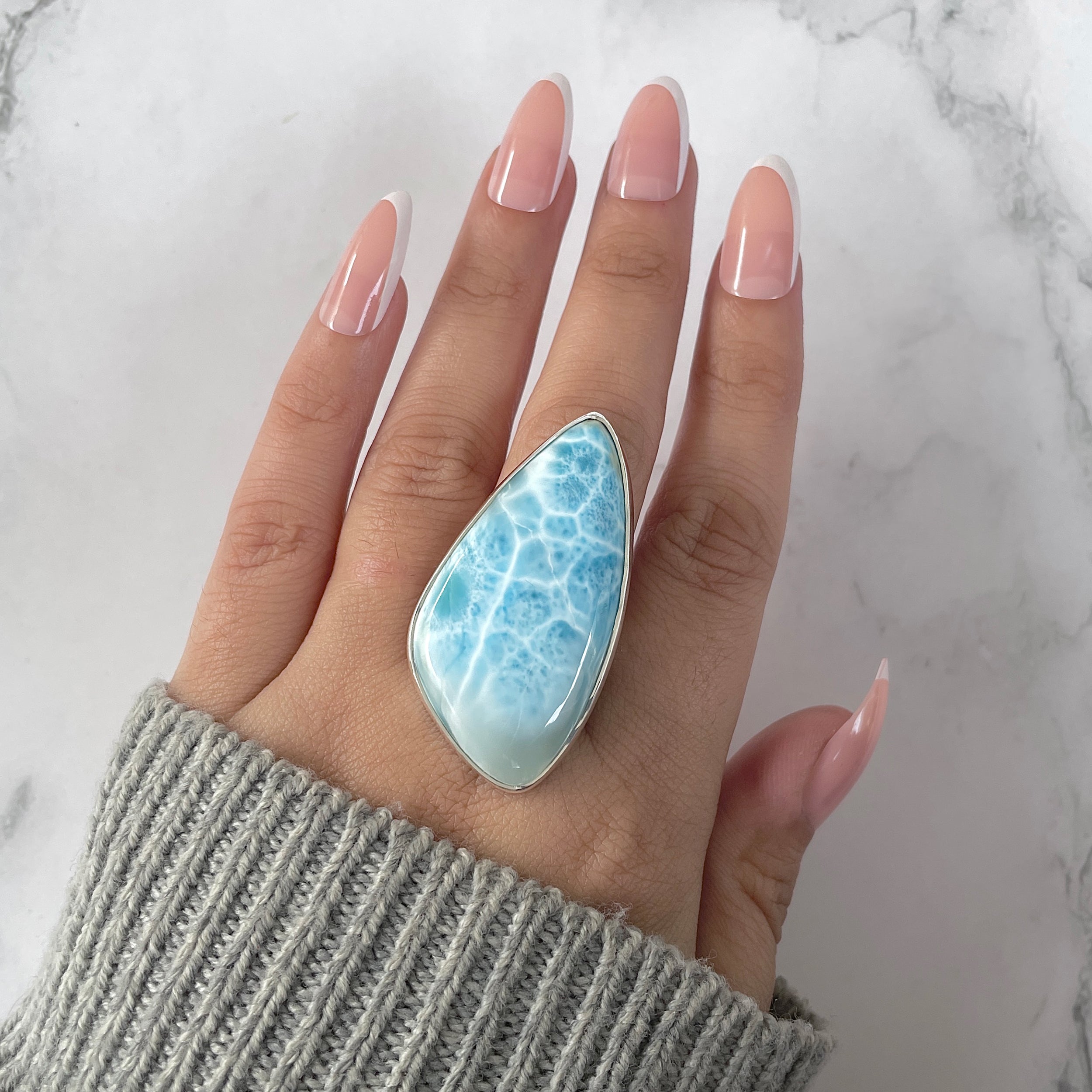 Larimar Adjustable Ring-(LAR-R-1263.)