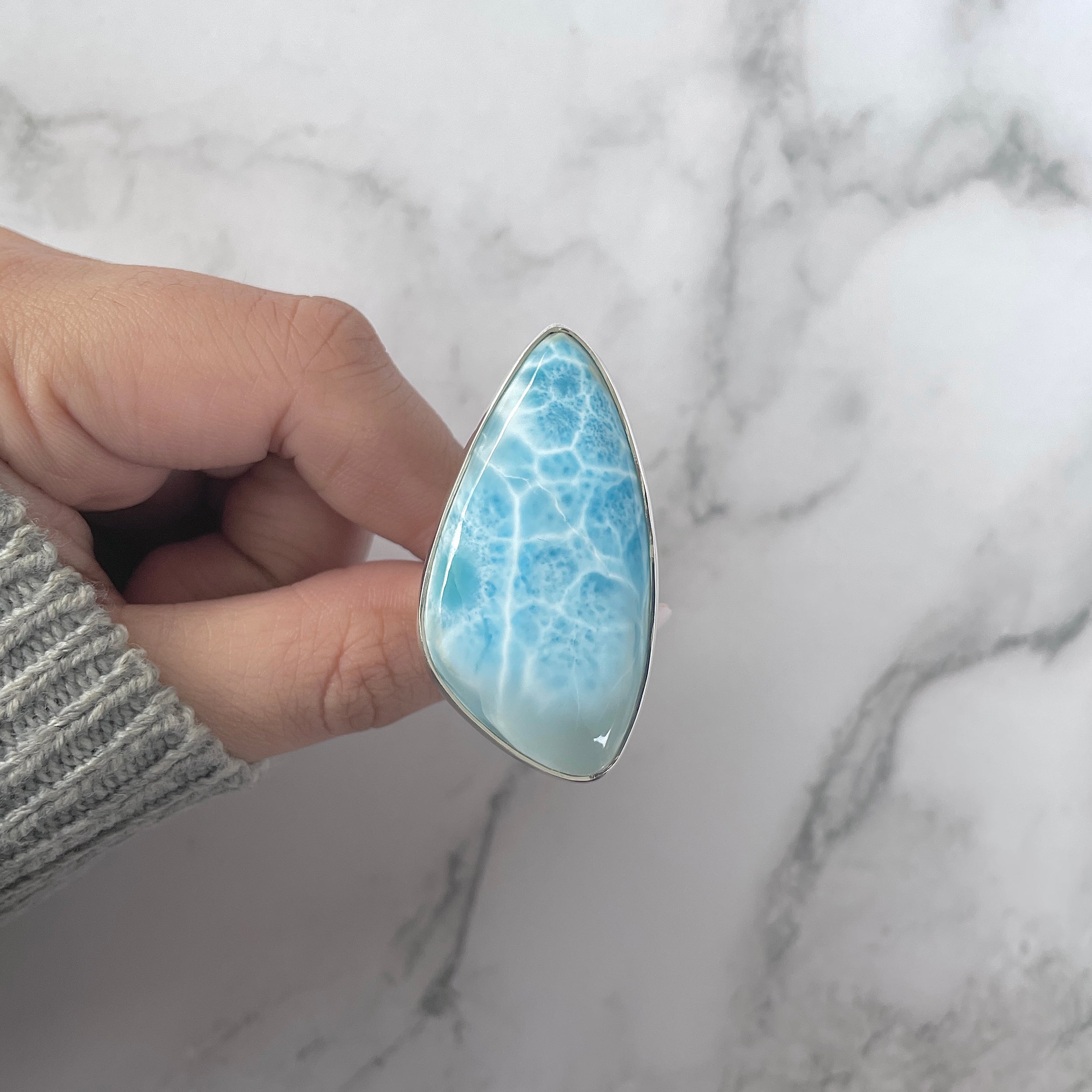 Larimar Adjustable Ring-(LAR-R-1263.)