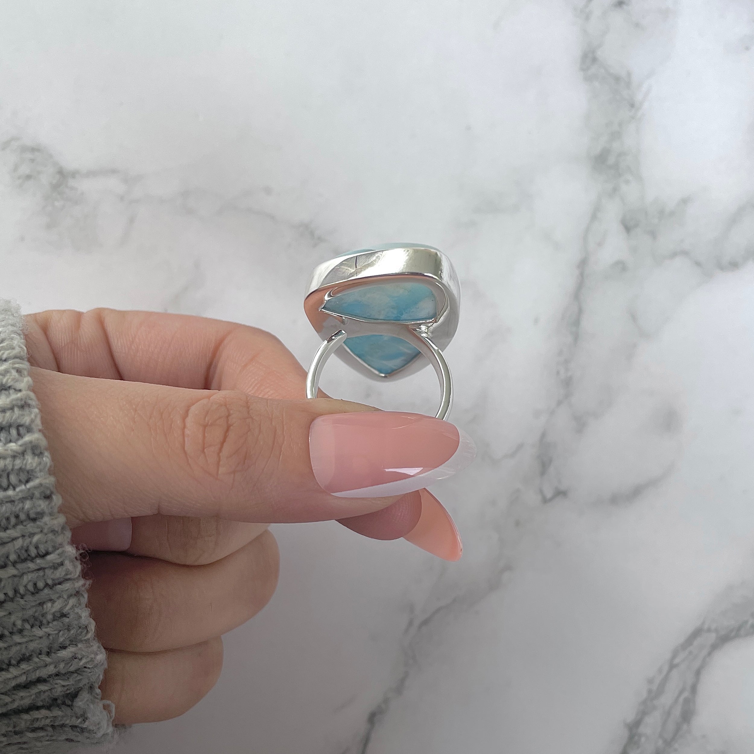 Larimar Adjustable Ring-(LAR-R-1263.)