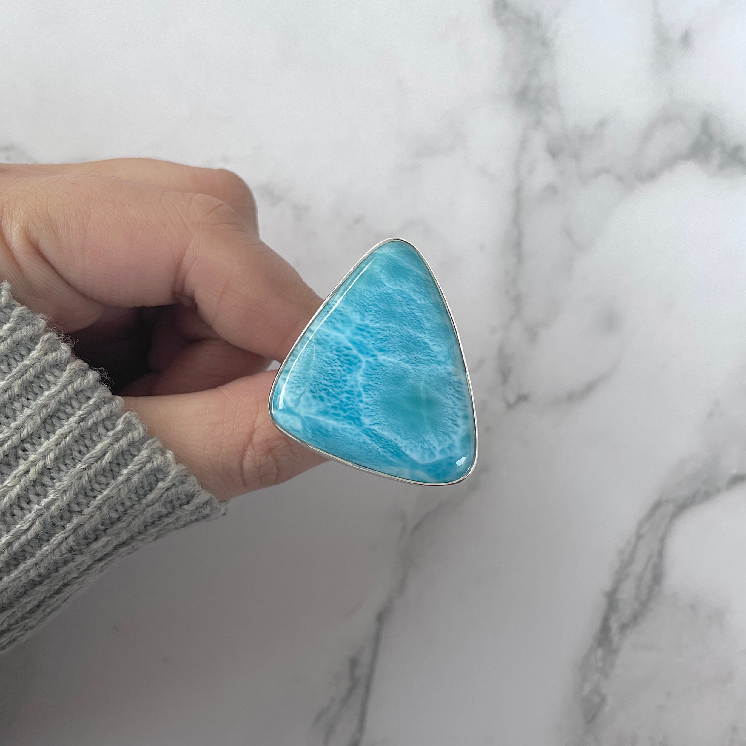 Larimar Adjustable Ring-(LAR-R-1264.)