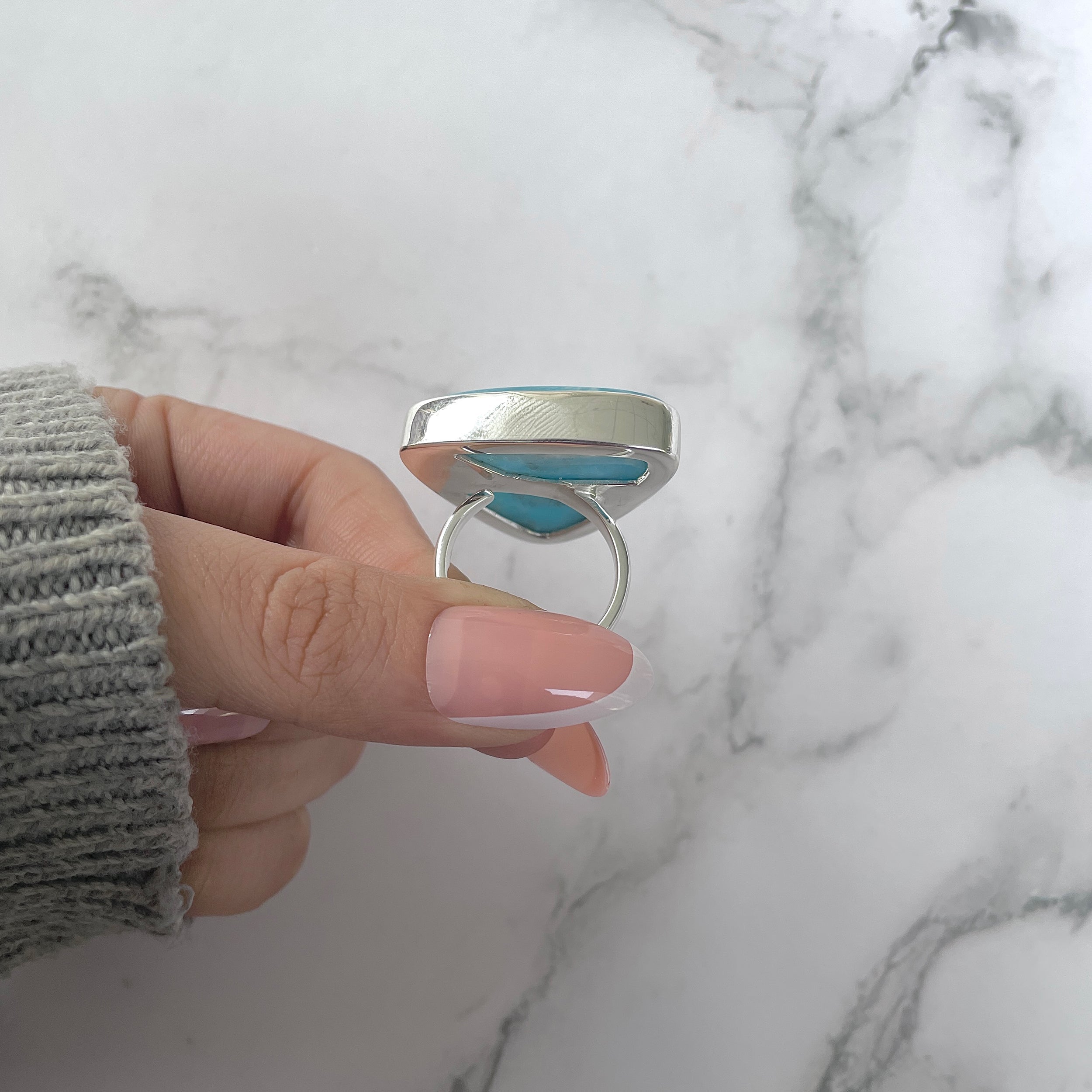 Larimar Adjustable Ring-(LAR-R-1264.)