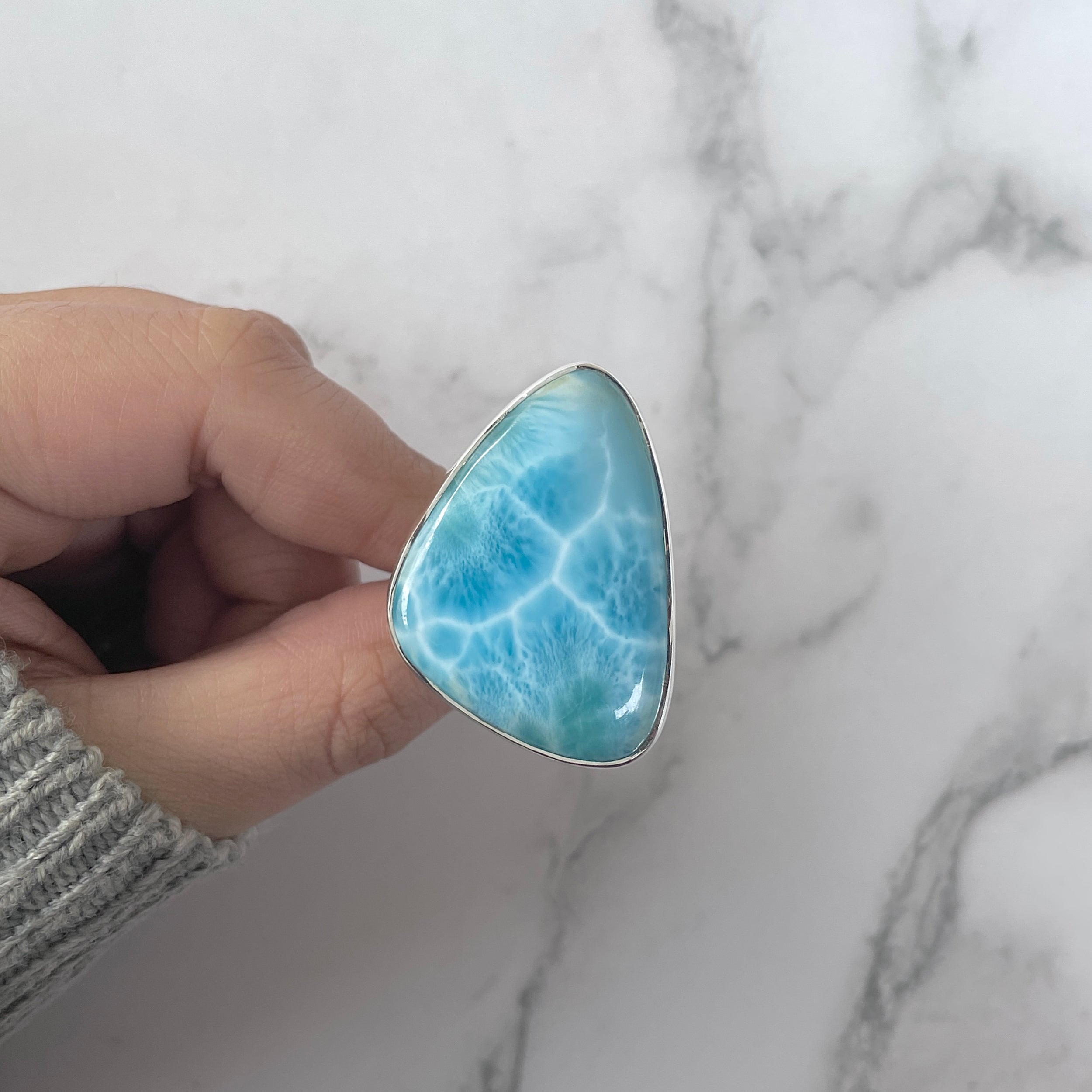 Larimar Adjustable Ring-(LAR-R-1265.)