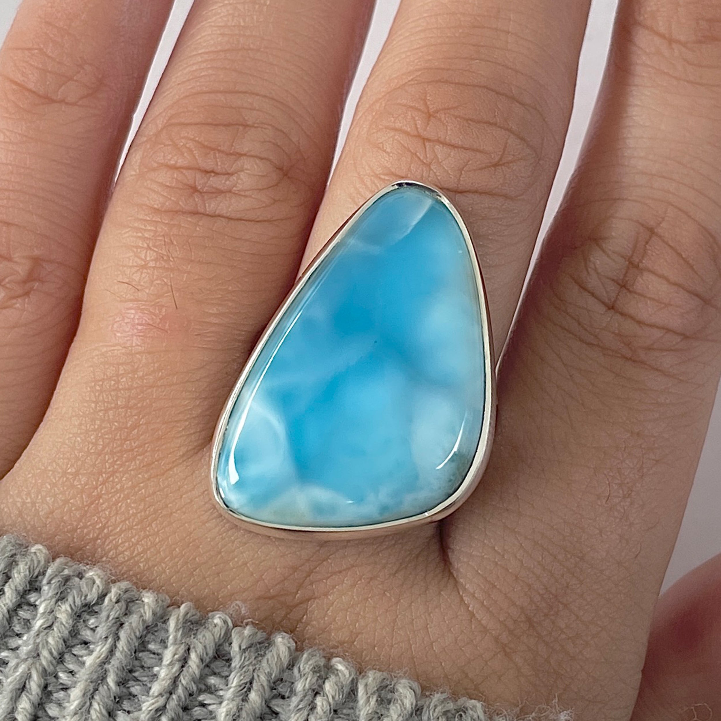 Larimar Adjustable Ring-(LAR-R-1266.)