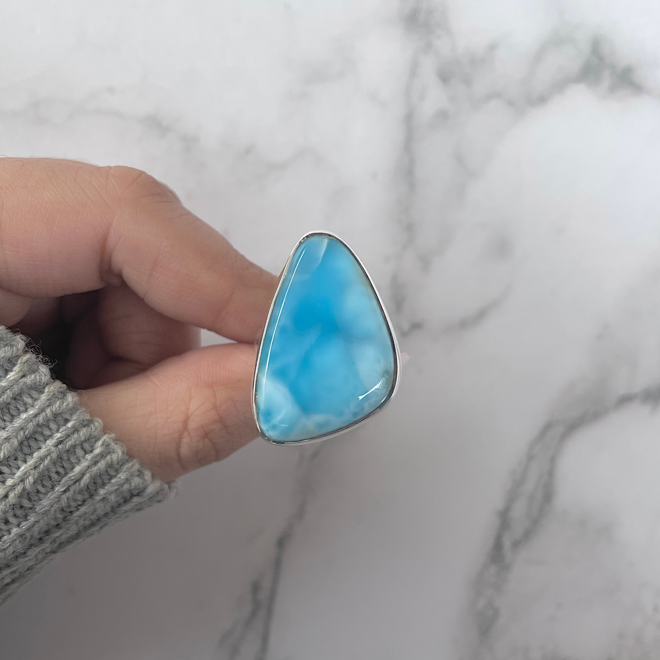 Larimar Adjustable Ring-(LAR-R-1266.)