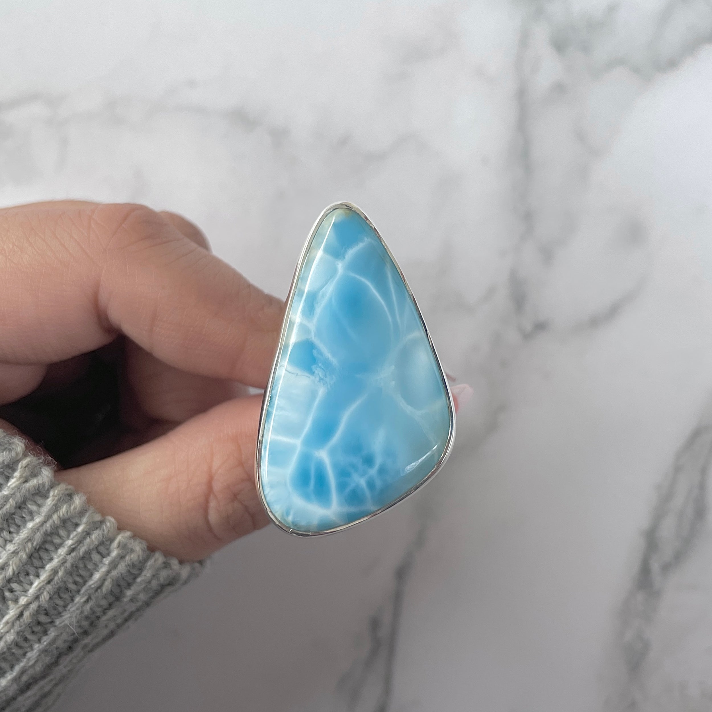 Larimar Adjustable Ring-(LAR-R-1267.)