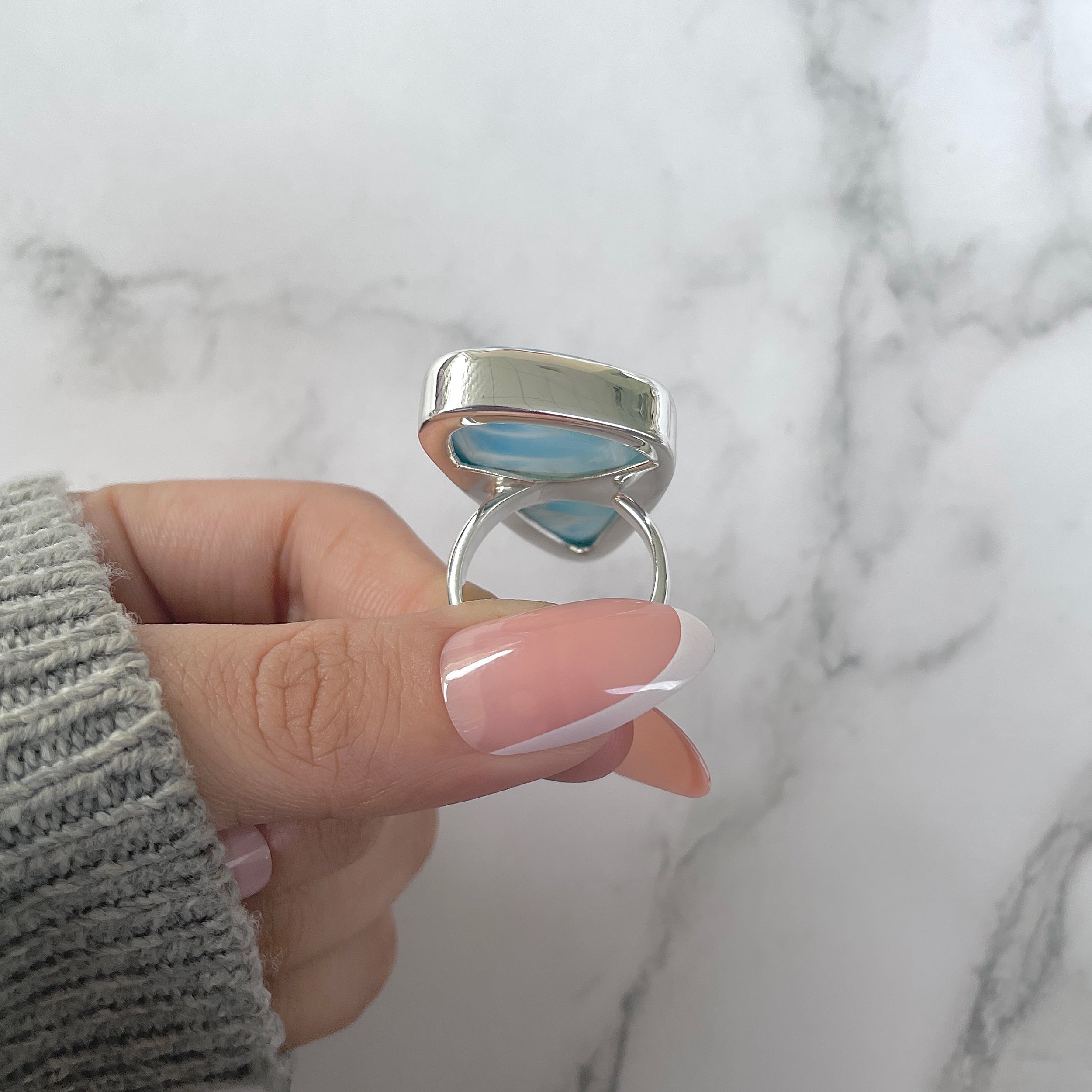 Larimar Adjustable Ring-(LAR-R-1267.)