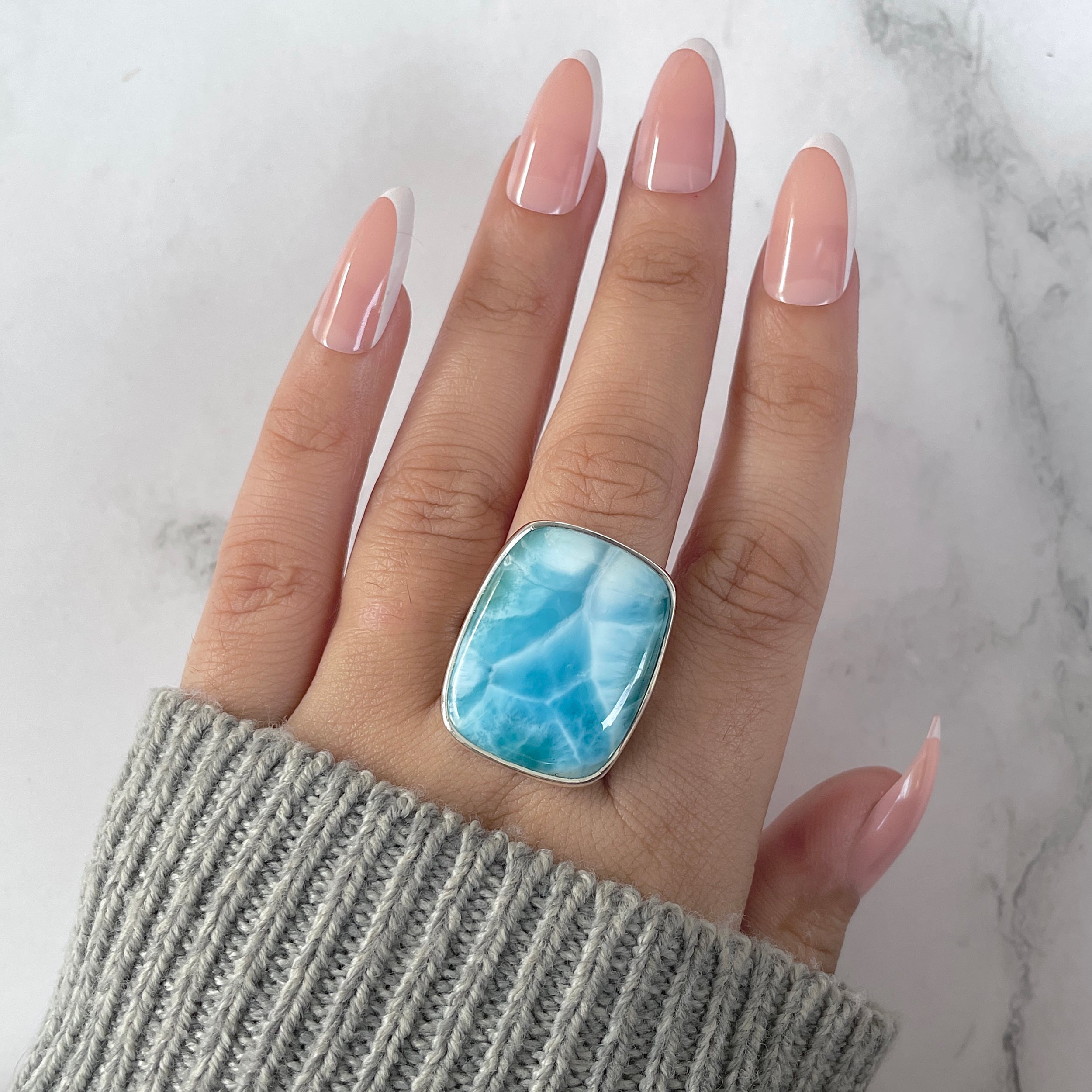 Larimar Adjustable Ring-(LAR-R-1268.)