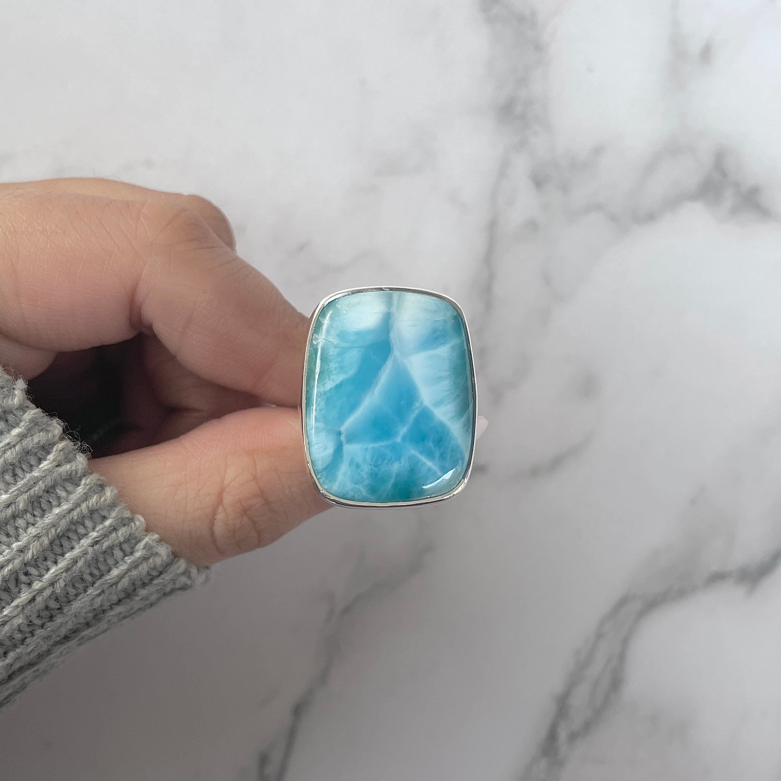 Larimar Adjustable Ring-(LAR-R-1268.)