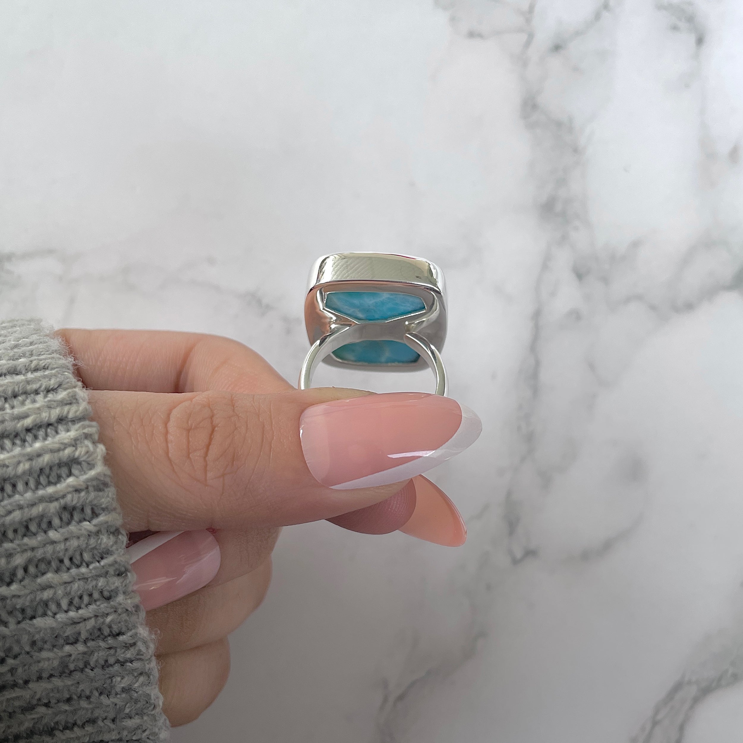 Larimar Adjustable Ring-(LAR-R-1268.)