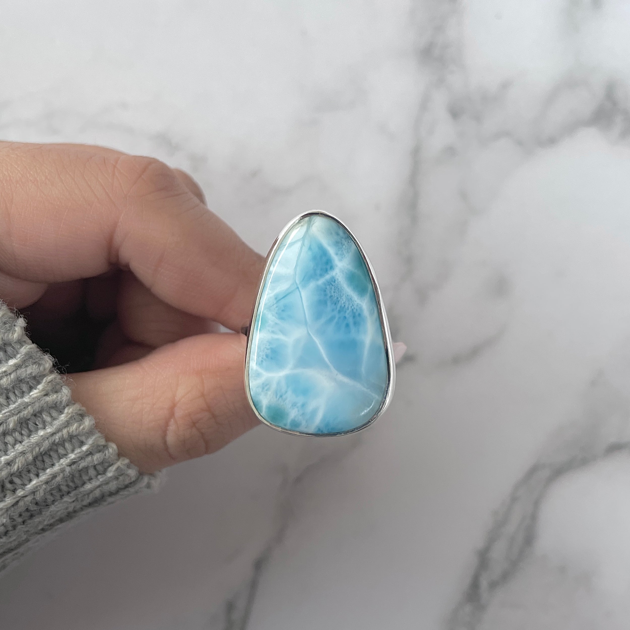 Larimar Adjustable Ring-(LAR-R-1269.)
