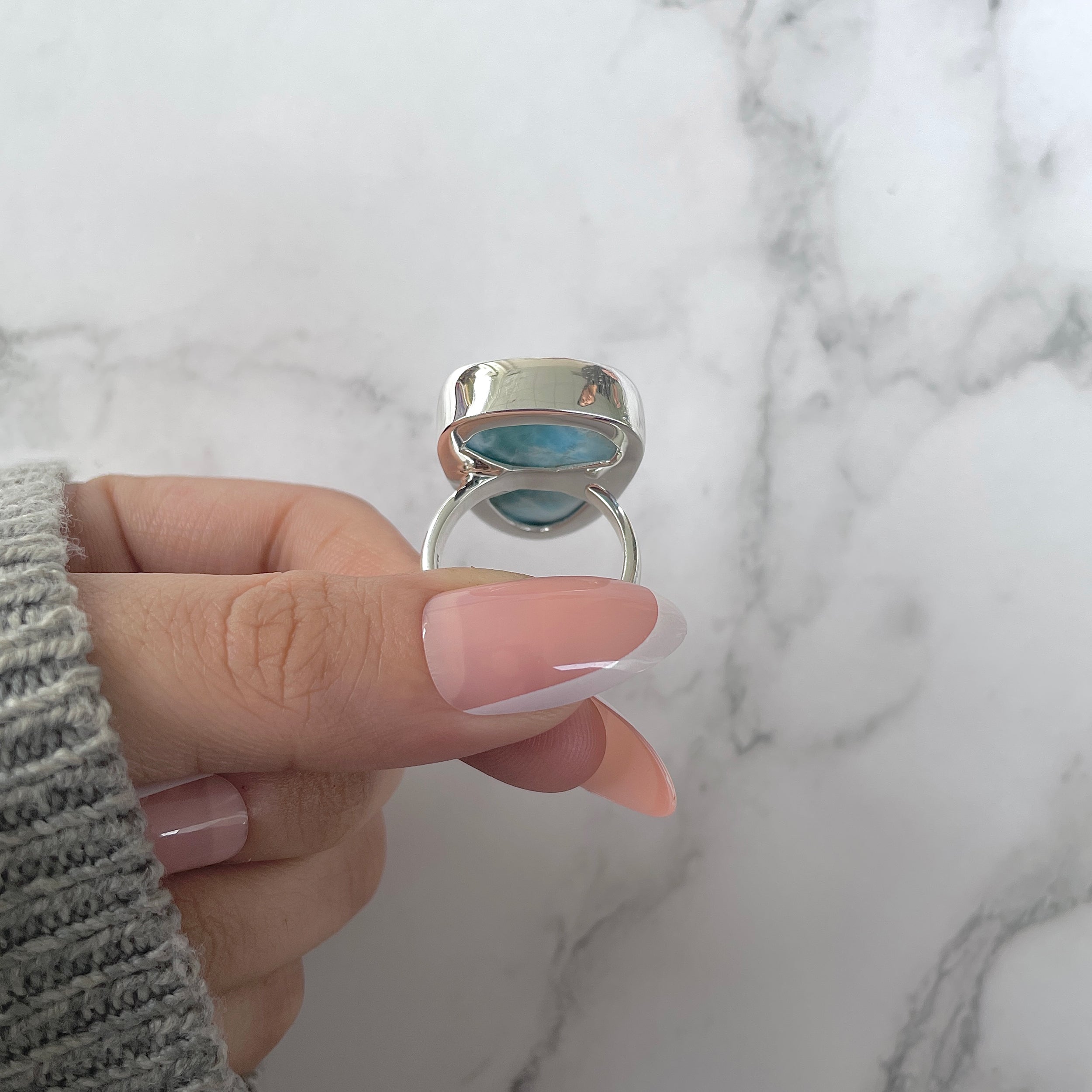 Larimar Adjustable Ring-(LAR-R-1269.)