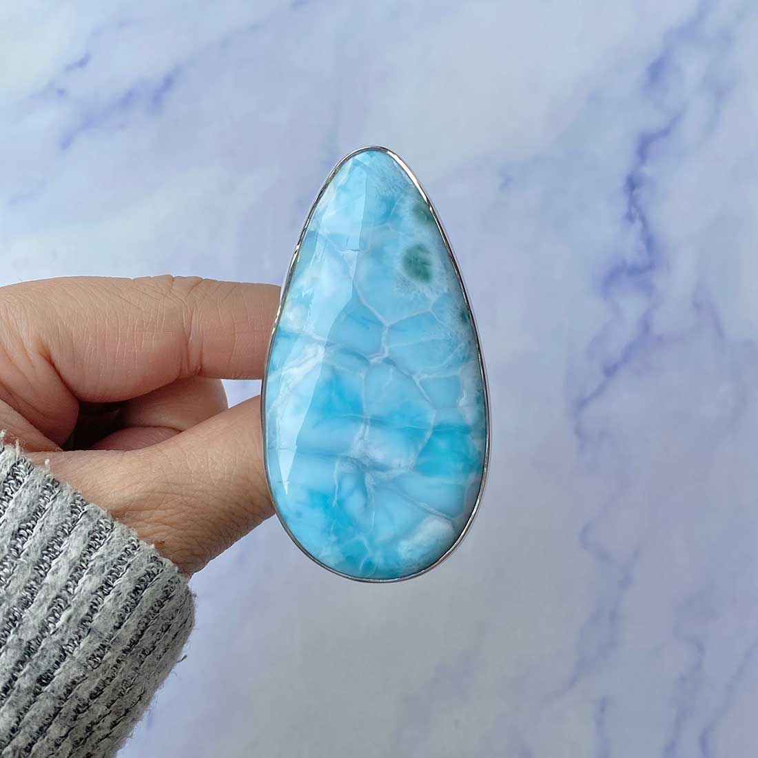 Larimar Adjustable Ring-(LAR-R-127.)