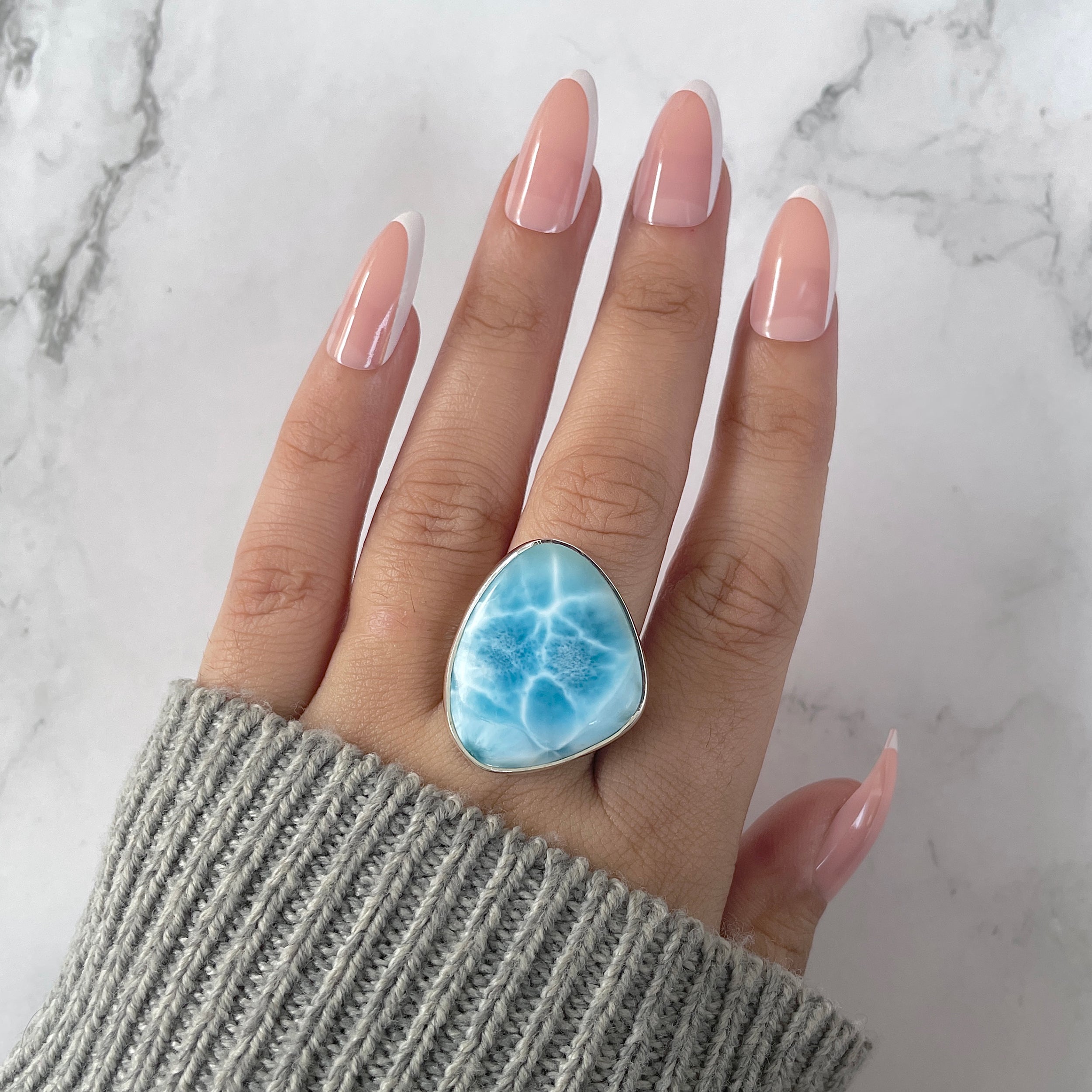 Larimar Adjustable Ring-(LAR-R-1270.)
