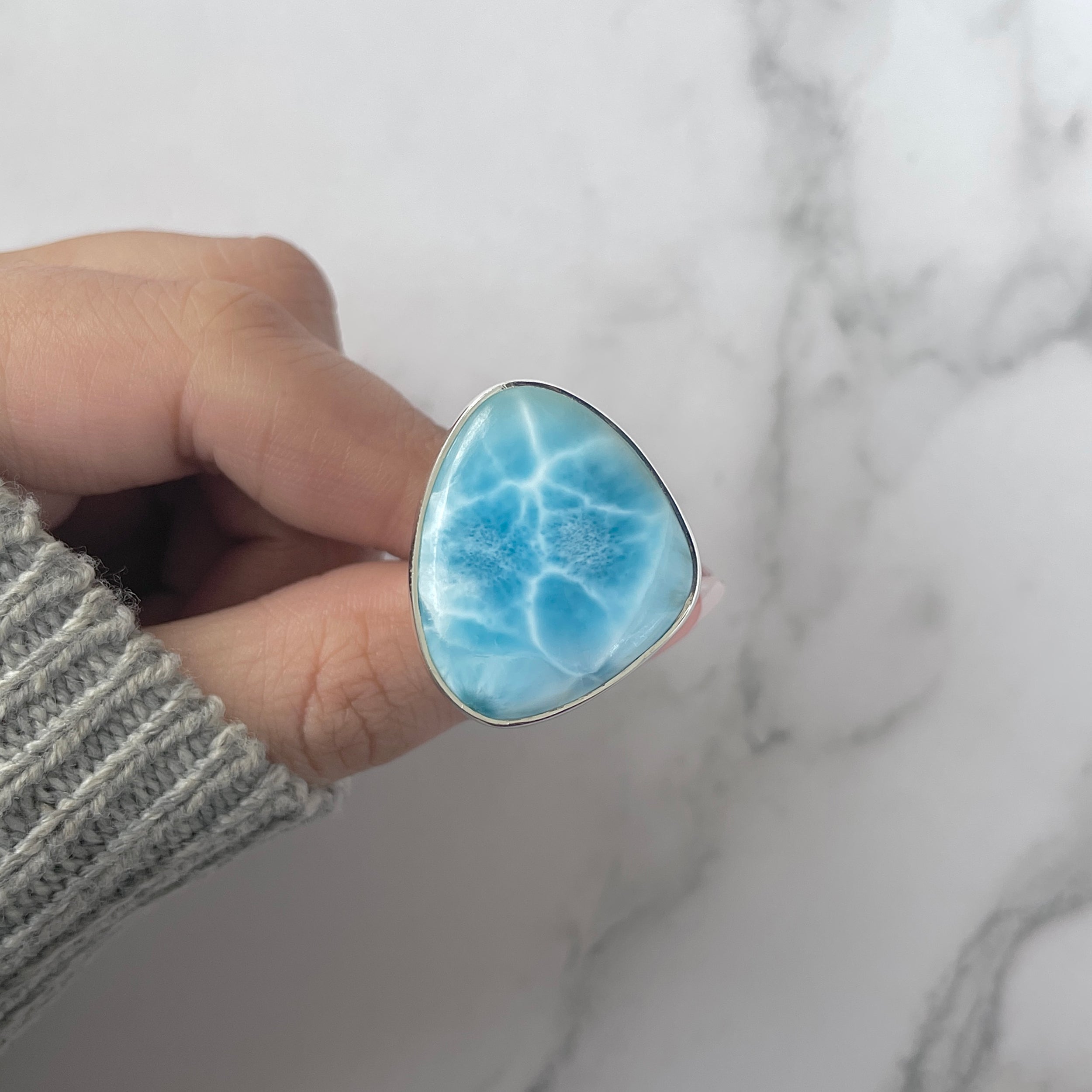 Larimar Adjustable Ring-(LAR-R-1270.)