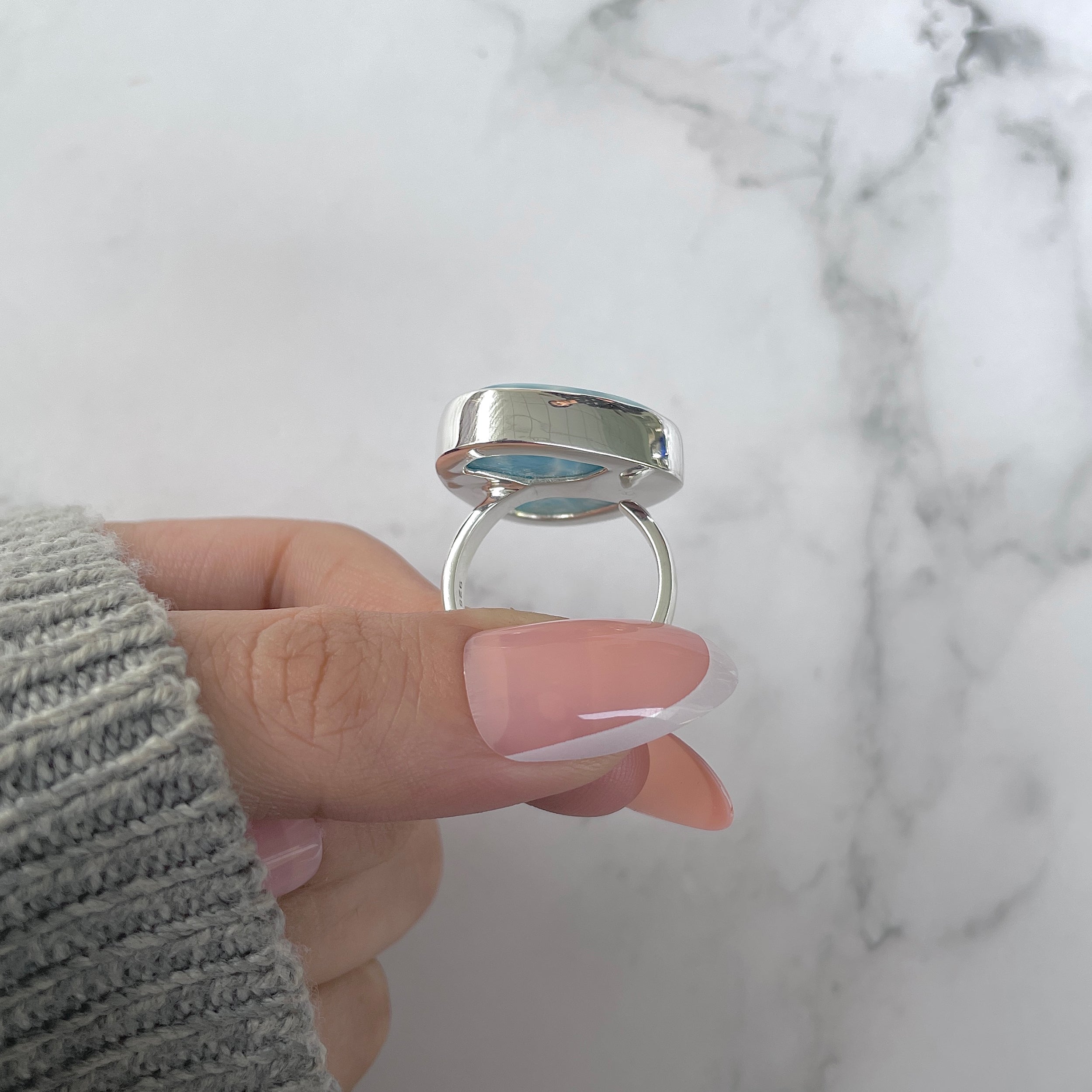 Larimar Adjustable Ring-(LAR-R-1270.)