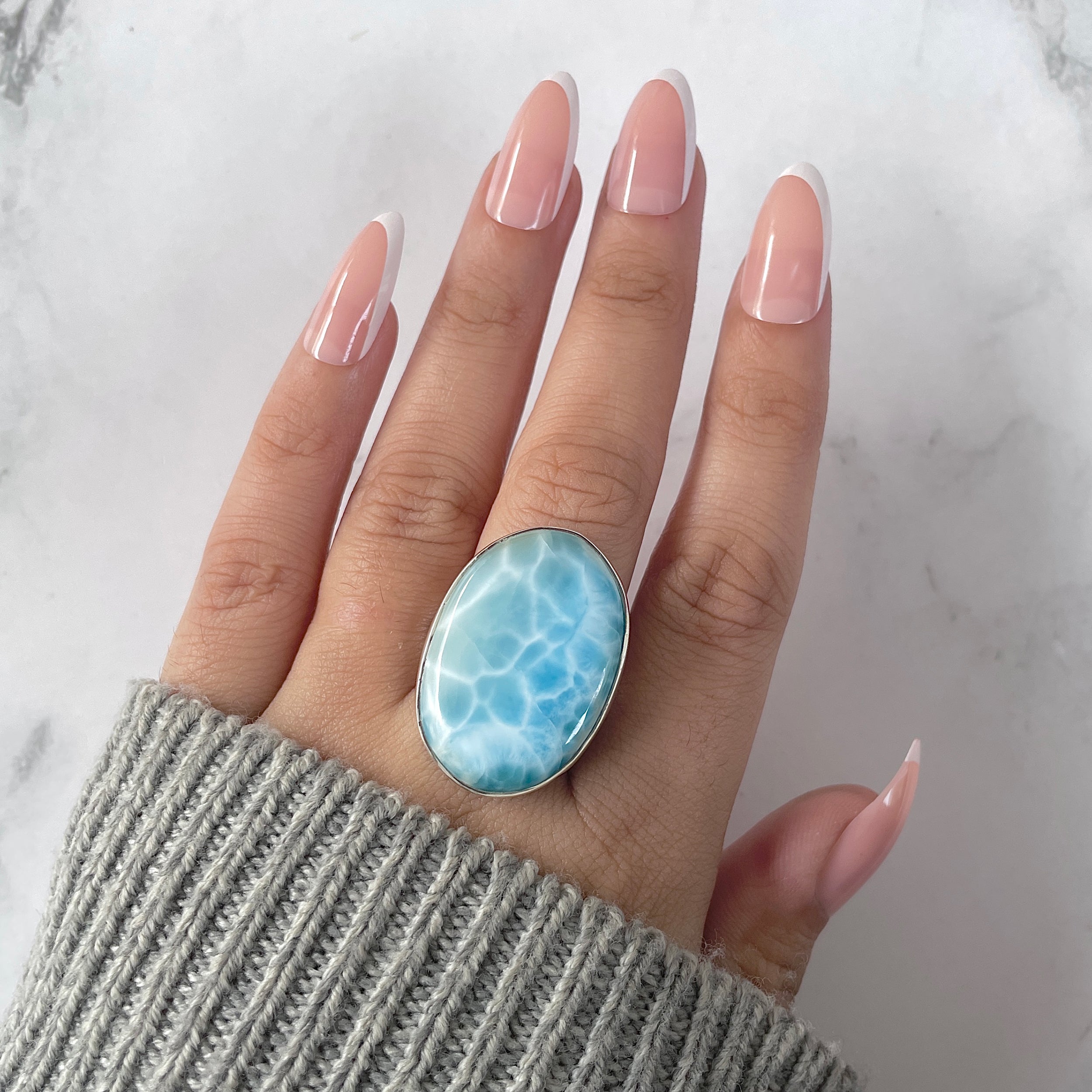 Larimar Adjustable Ring-(LAR-R-1271.)