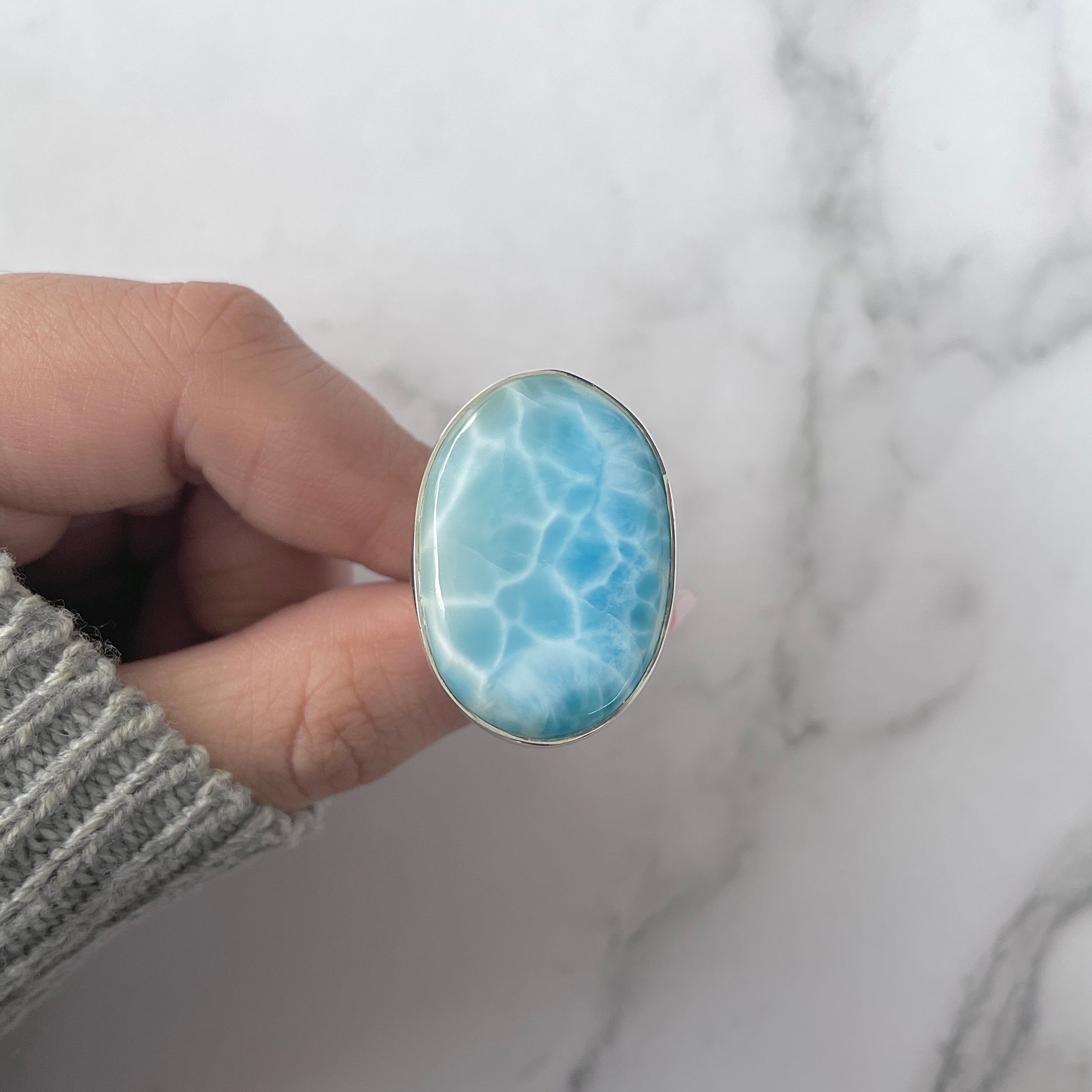 Larimar Adjustable Ring-(LAR-R-1271.)