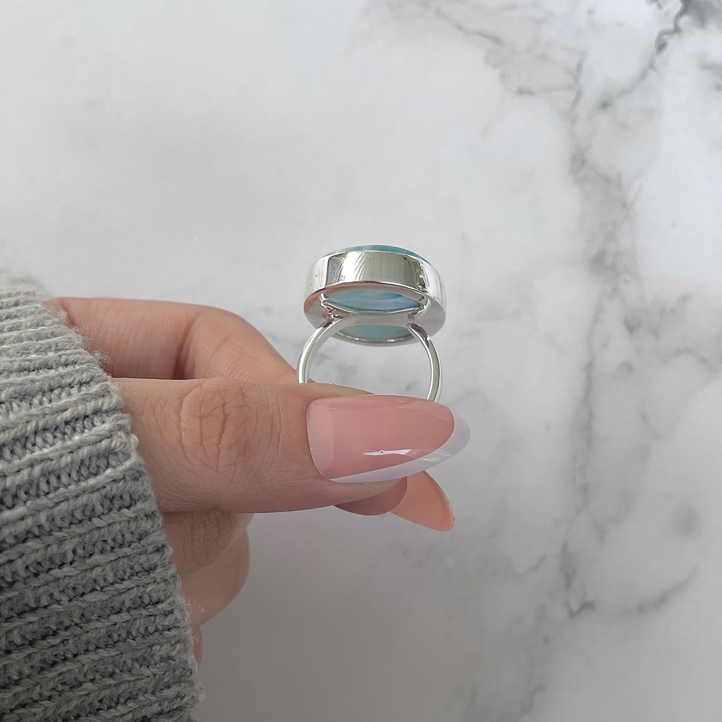 Larimar Adjustable Ring-(LAR-R-1271.)