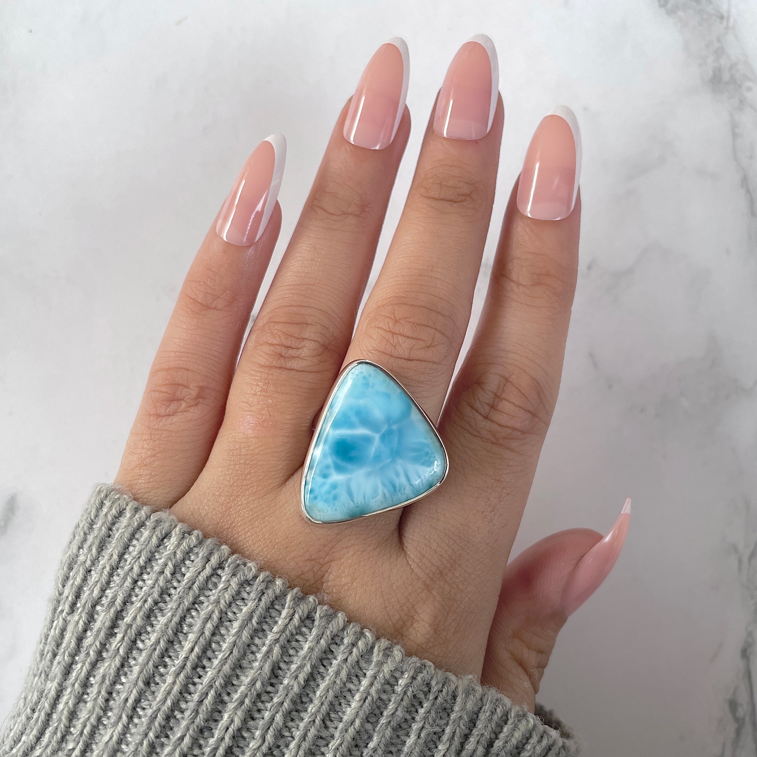 Larimar Adjustable Ring-(LAR-R-1272.)