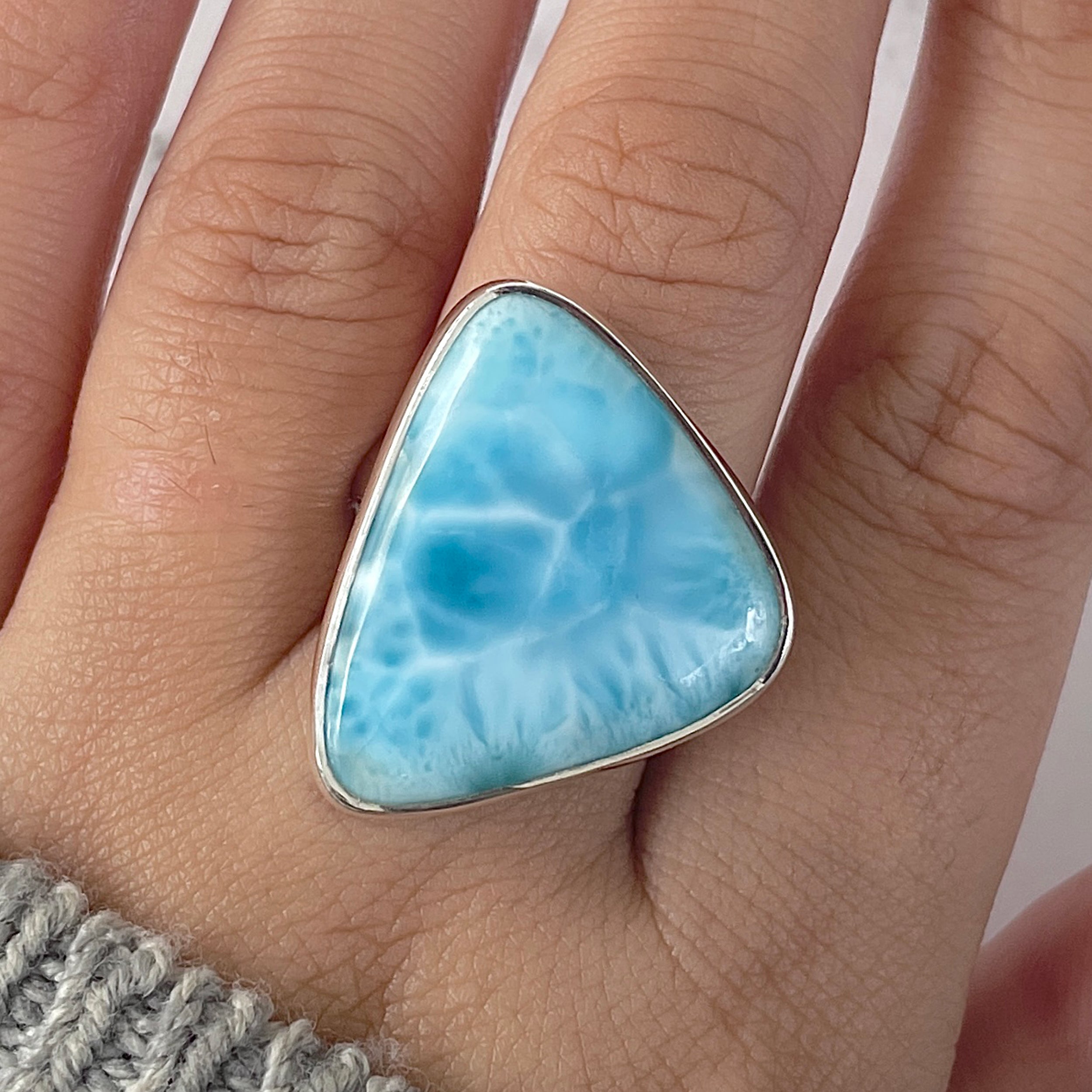 Larimar Adjustable Ring-(LAR-R-1272.)