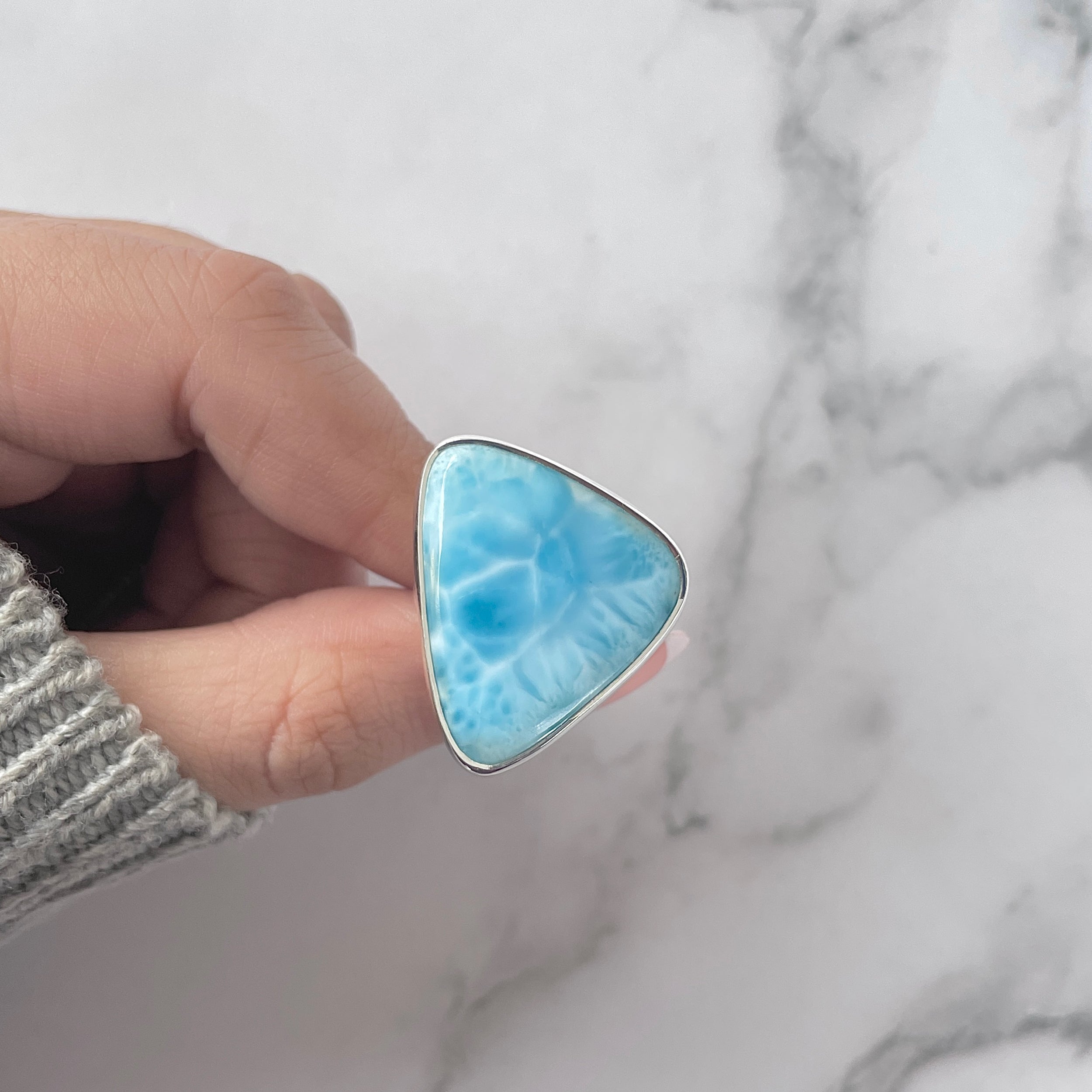 Larimar Adjustable Ring-(LAR-R-1272.)