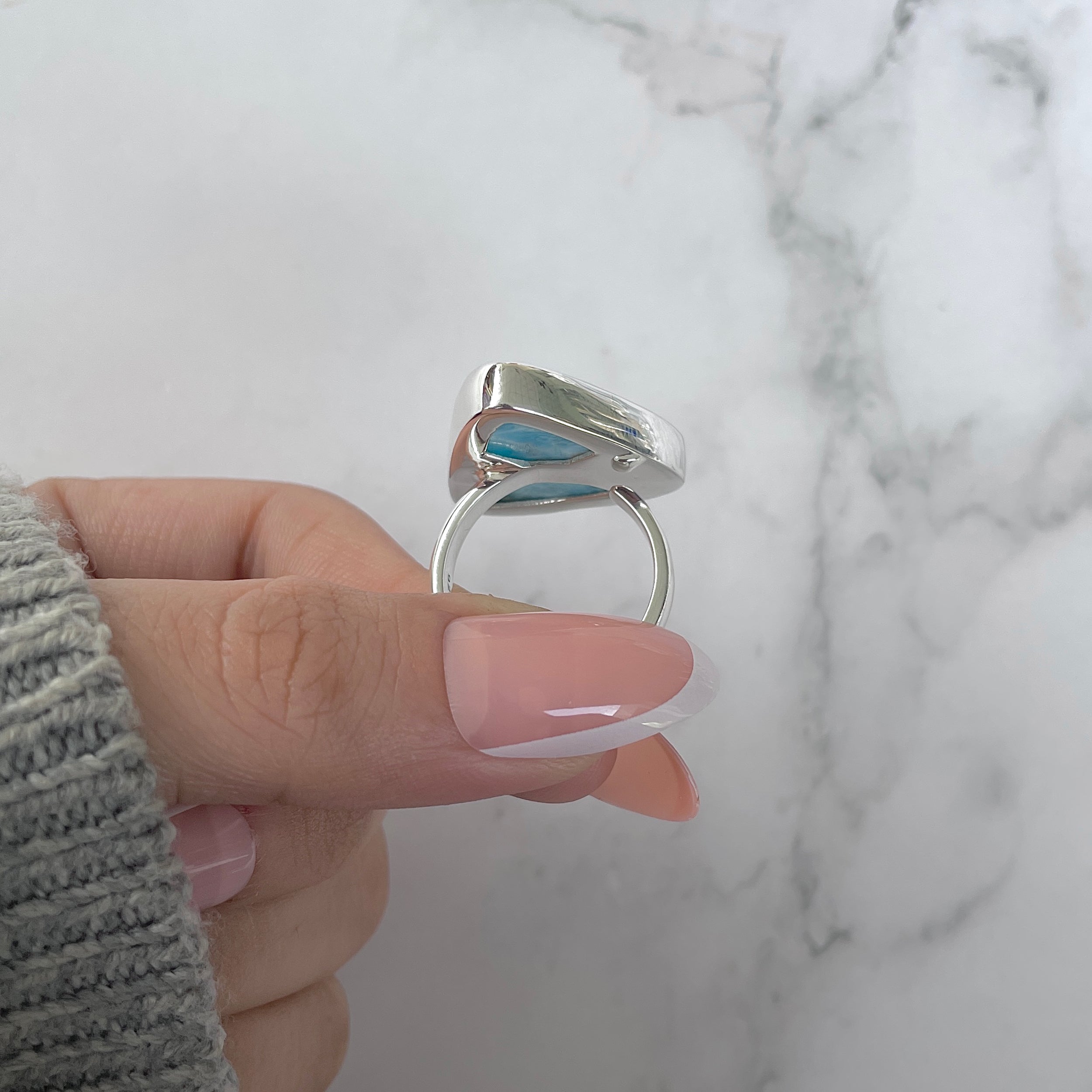 Larimar Adjustable Ring-(LAR-R-1272.)