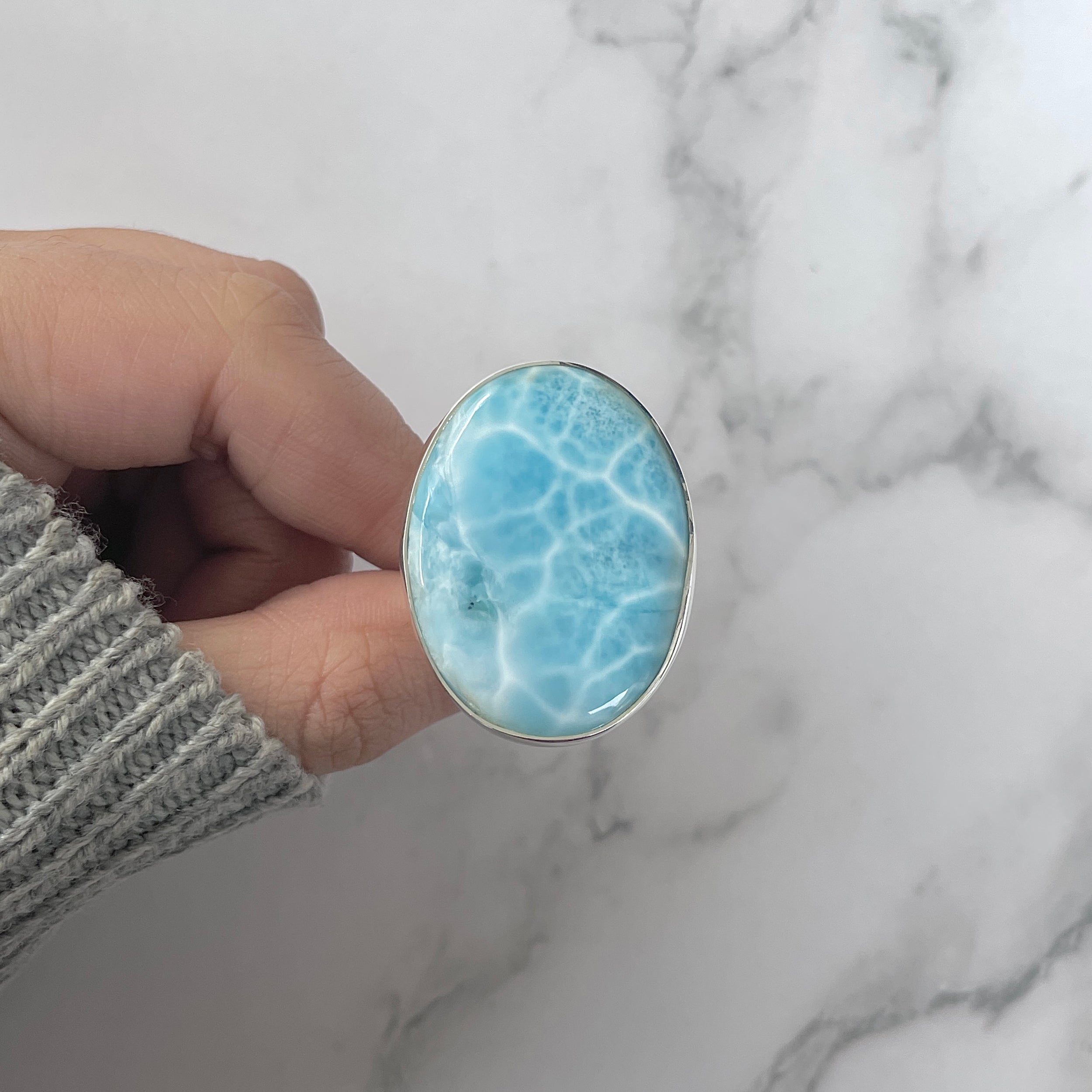 Larimar Adjustable Ring-(LAR-R-1273.)