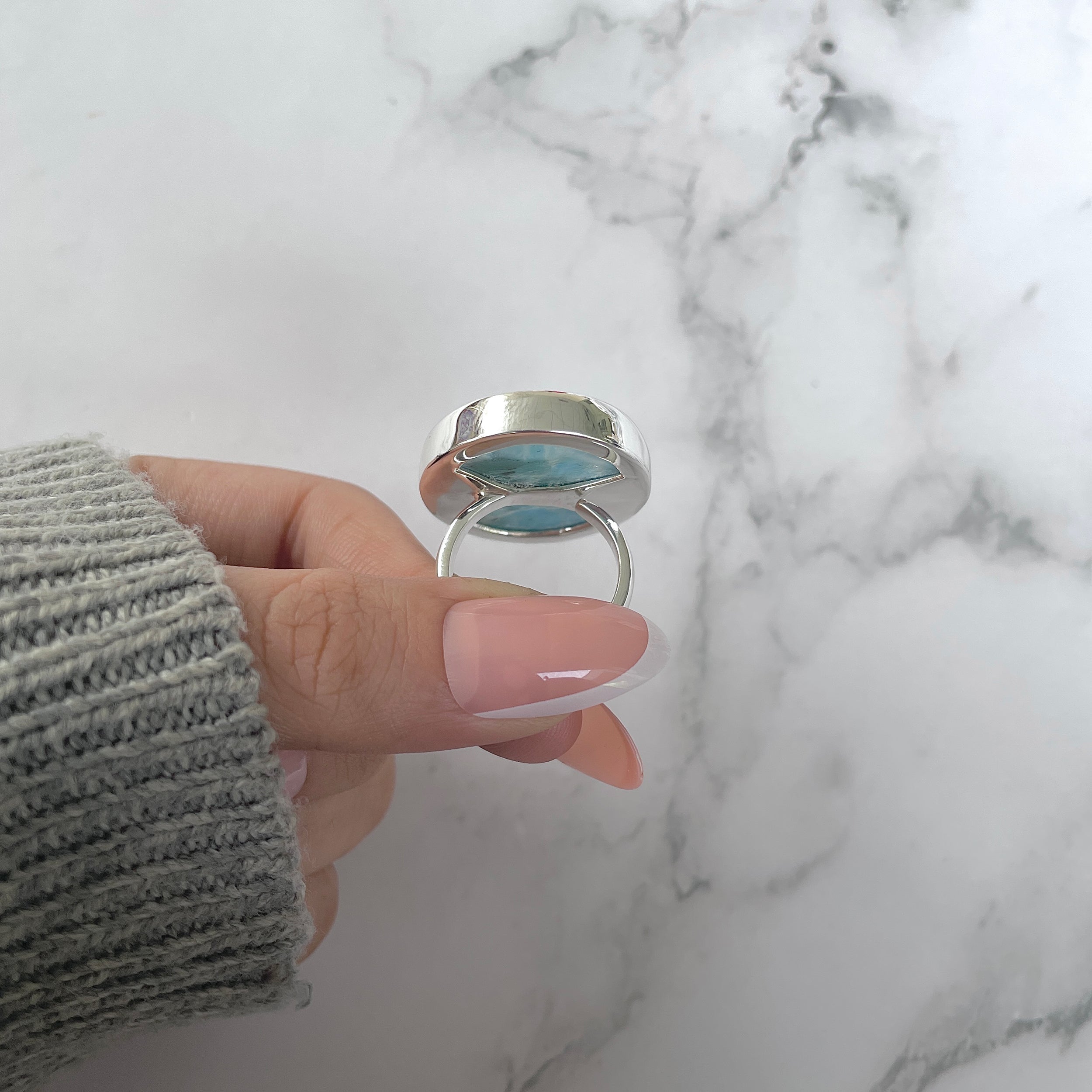 Larimar Adjustable Ring-(LAR-R-1273.)