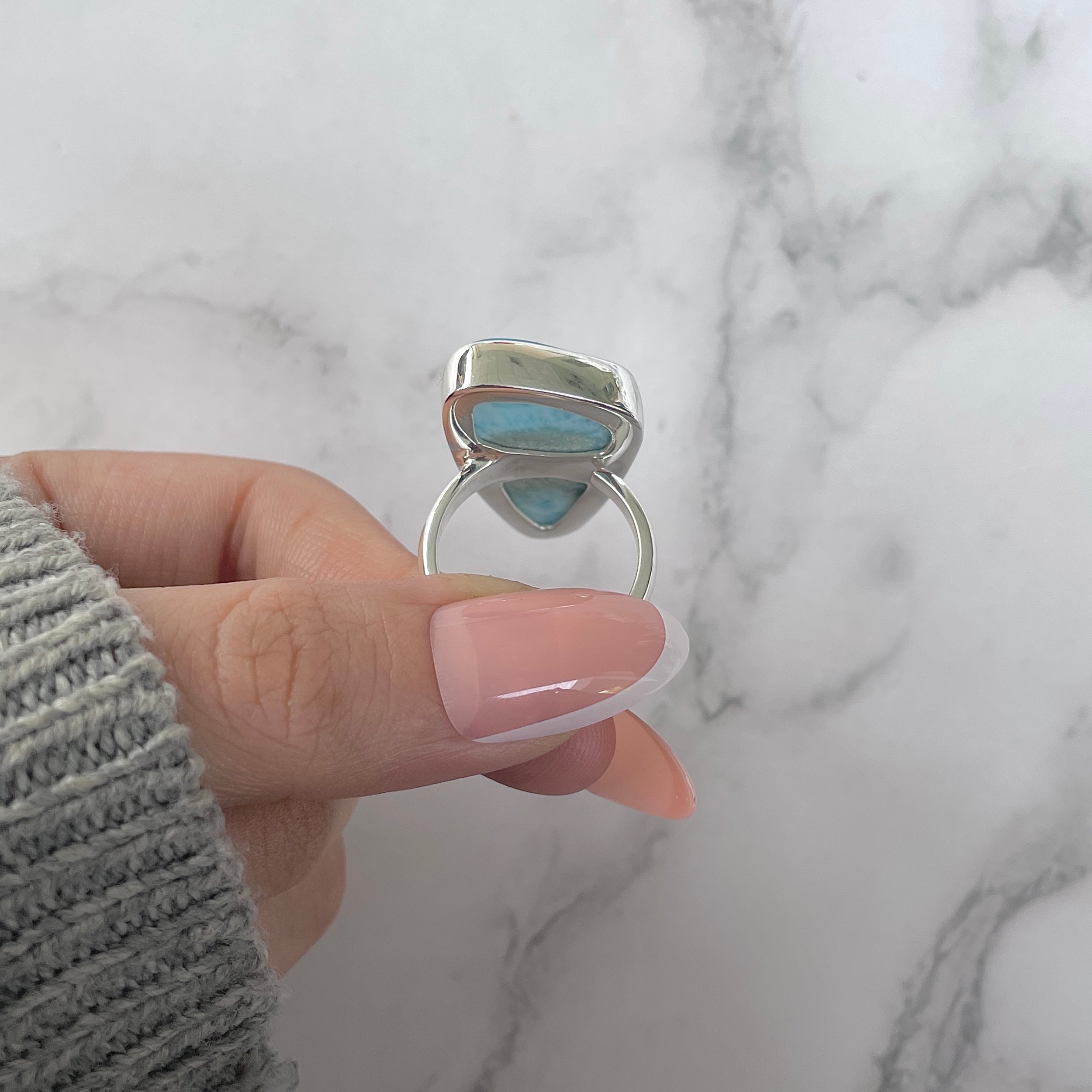 Larimar Adjustable Ring-(LAR-R-1274.)