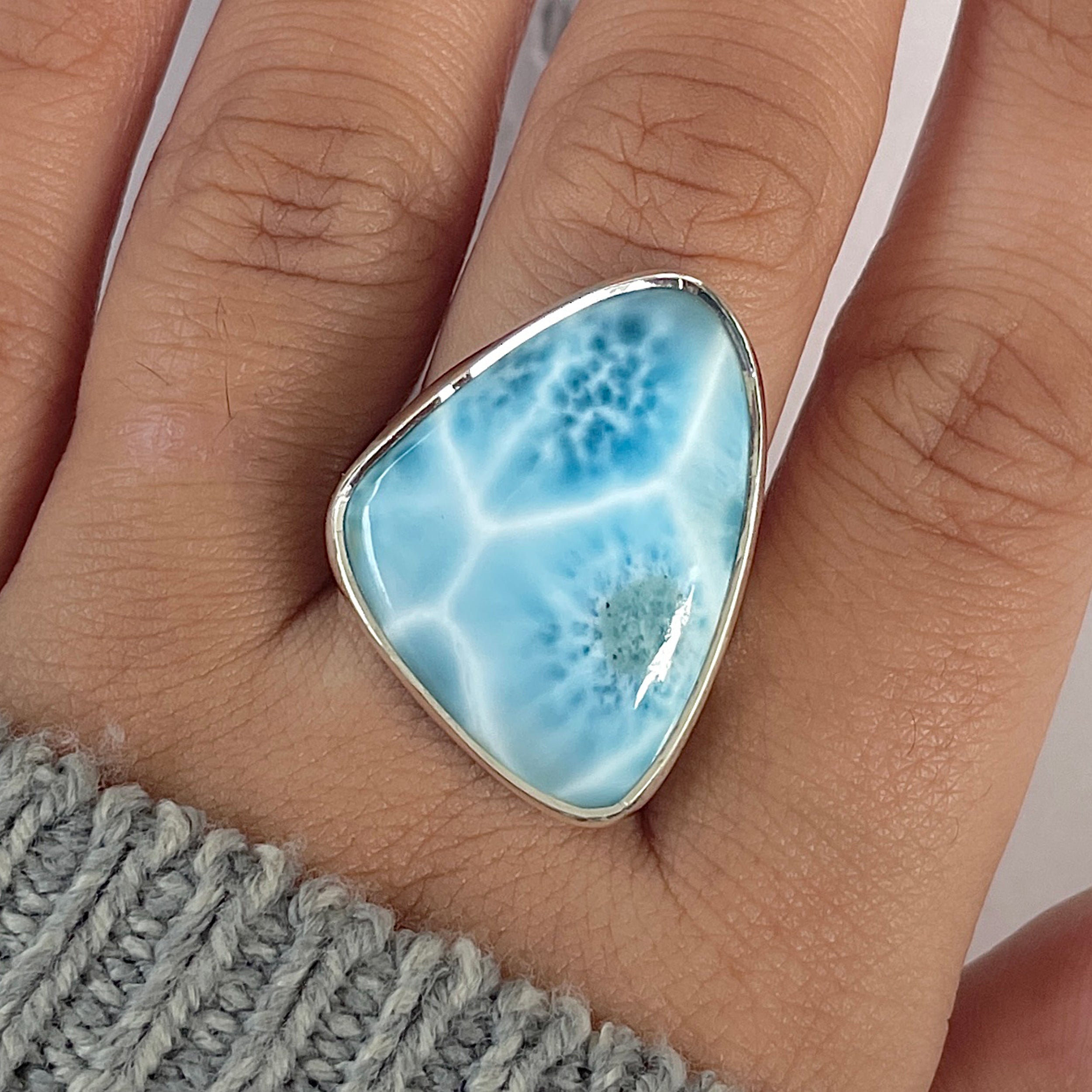 Larimar Adjustable Ring-(LAR-R-1275.)