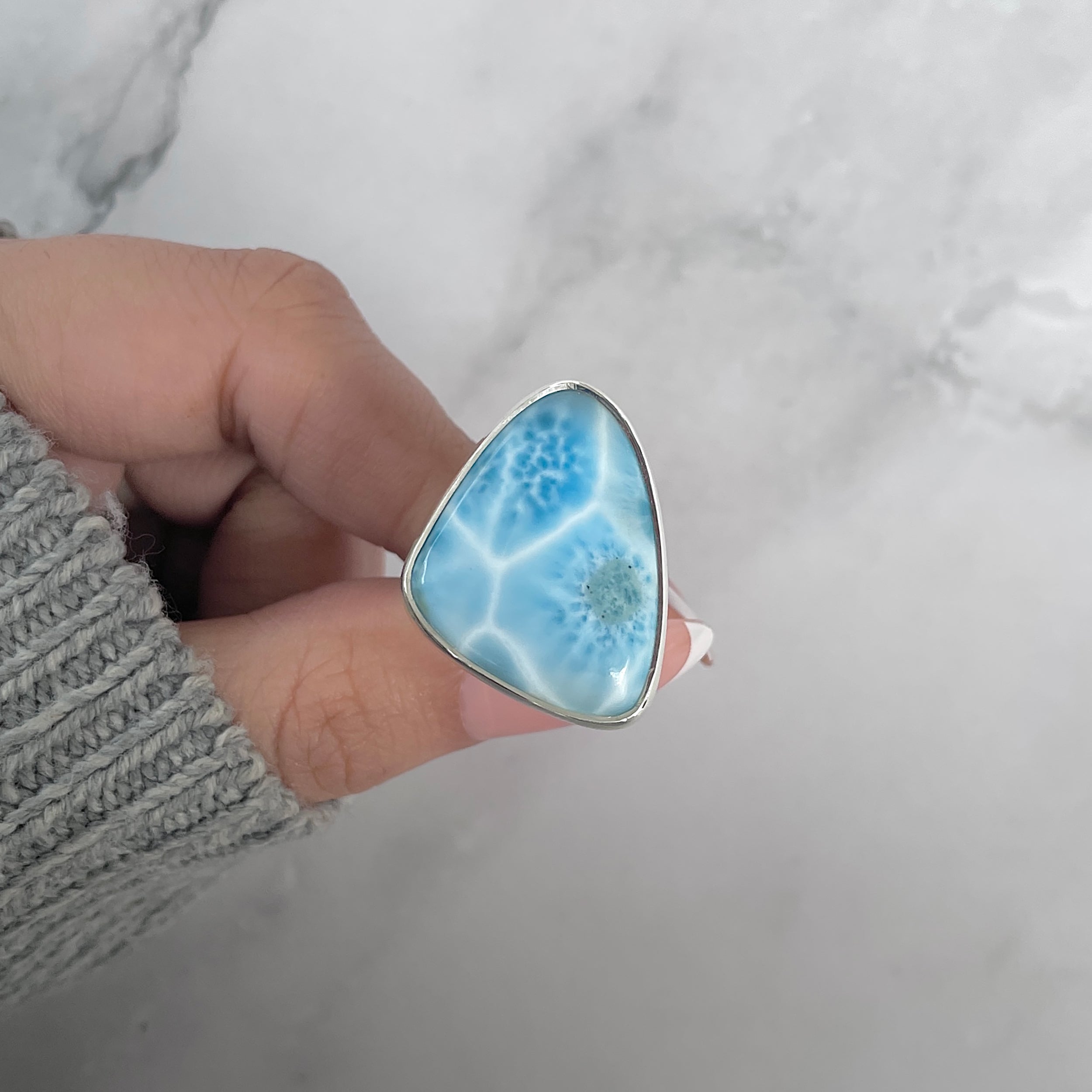 Larimar Adjustable Ring-(LAR-R-1275.)