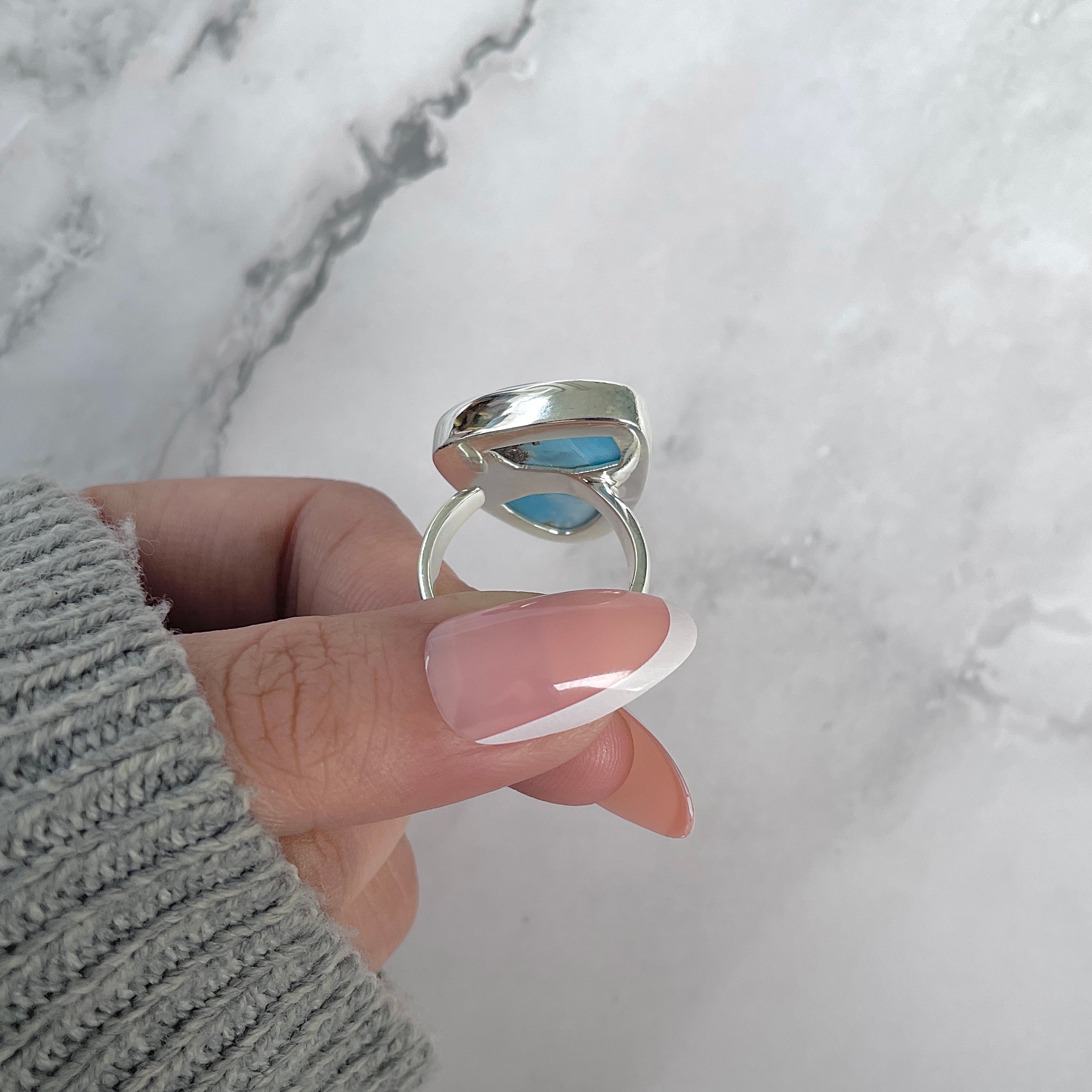 Larimar Adjustable Ring-(LAR-R-1275.)