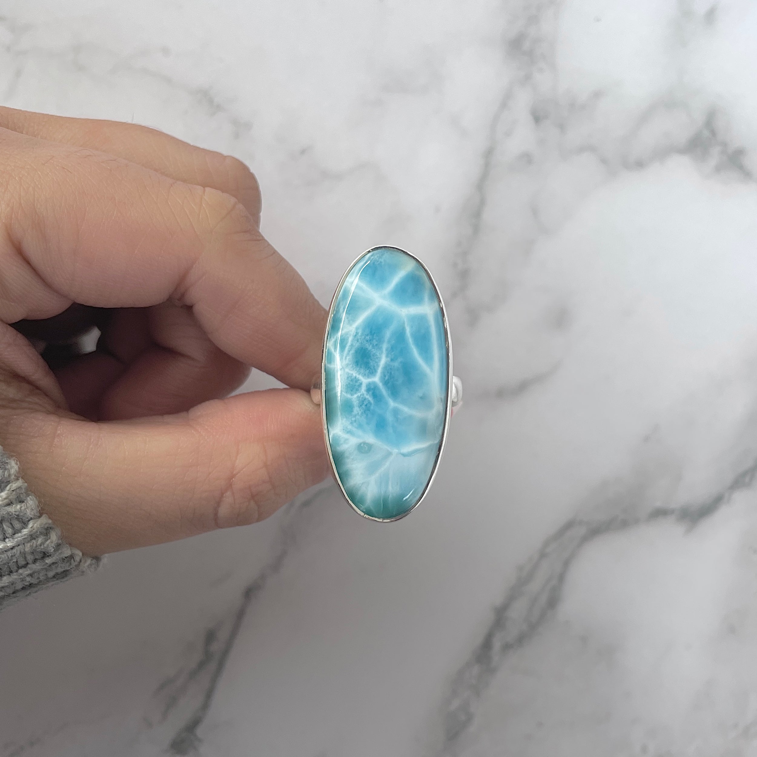 Larimar Adjustable Ring-(LAR-R-1276.)