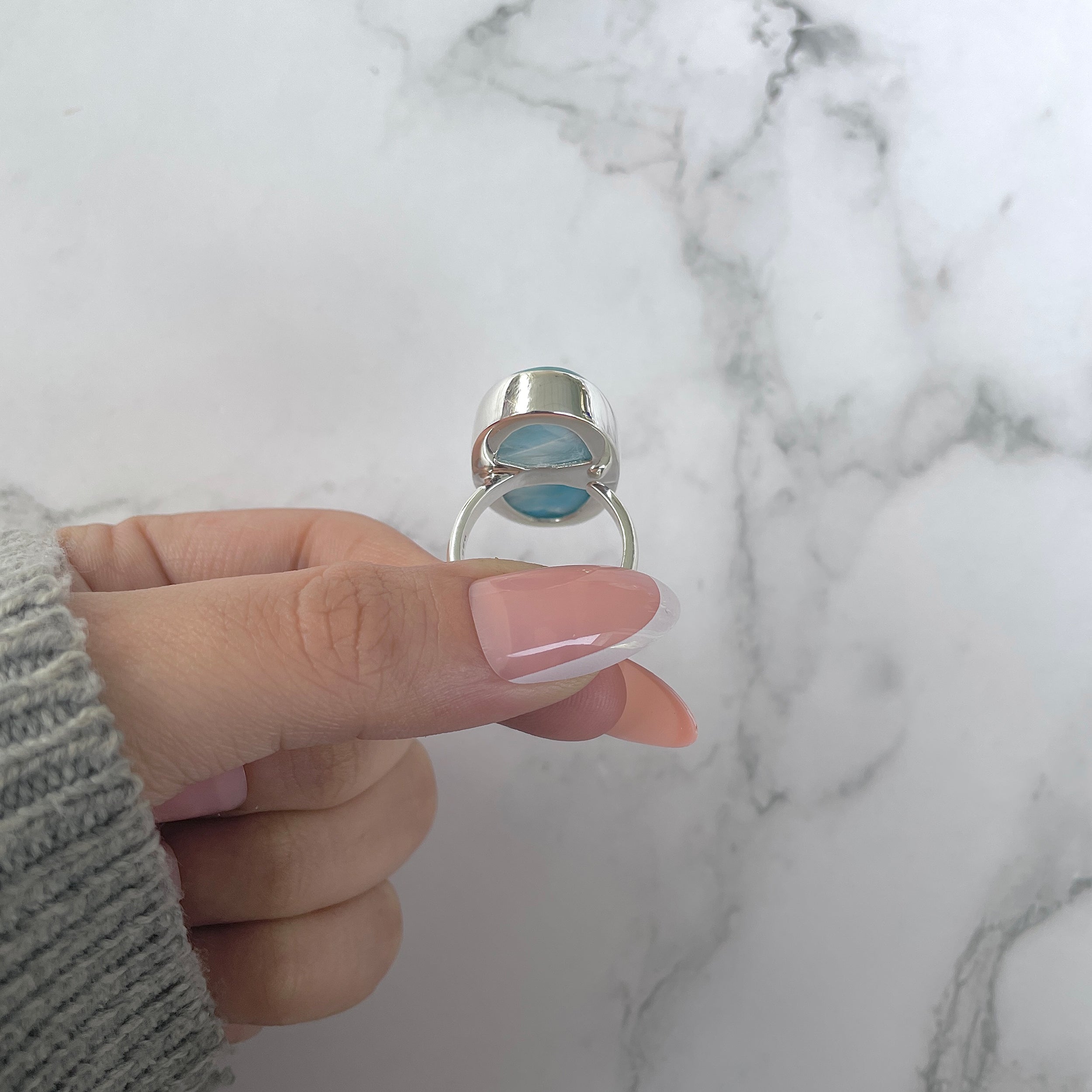 Larimar Adjustable Ring-(LAR-R-1276.)