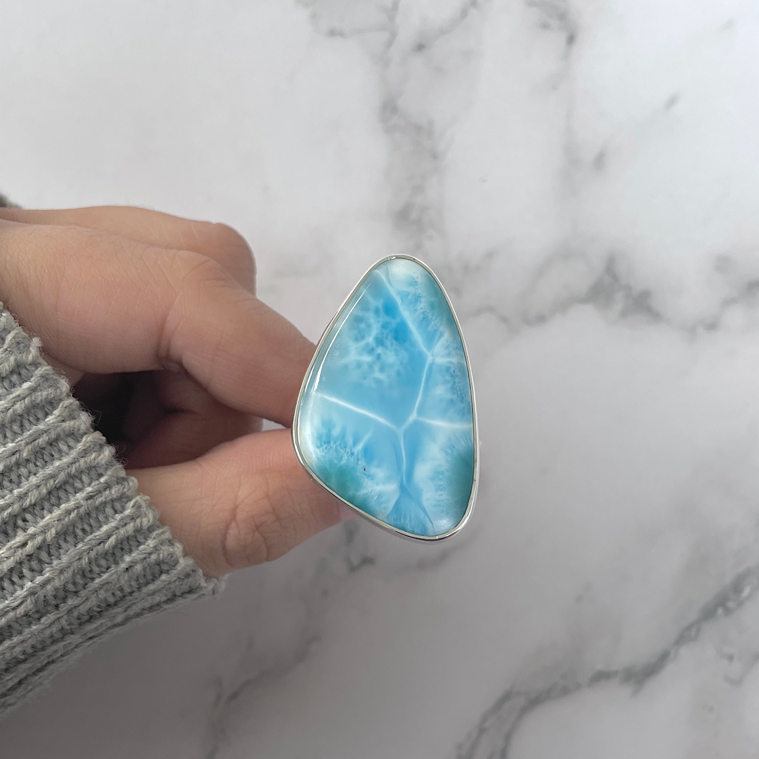 Larimar Adjustable Ring-(LAR-R-1277.)
