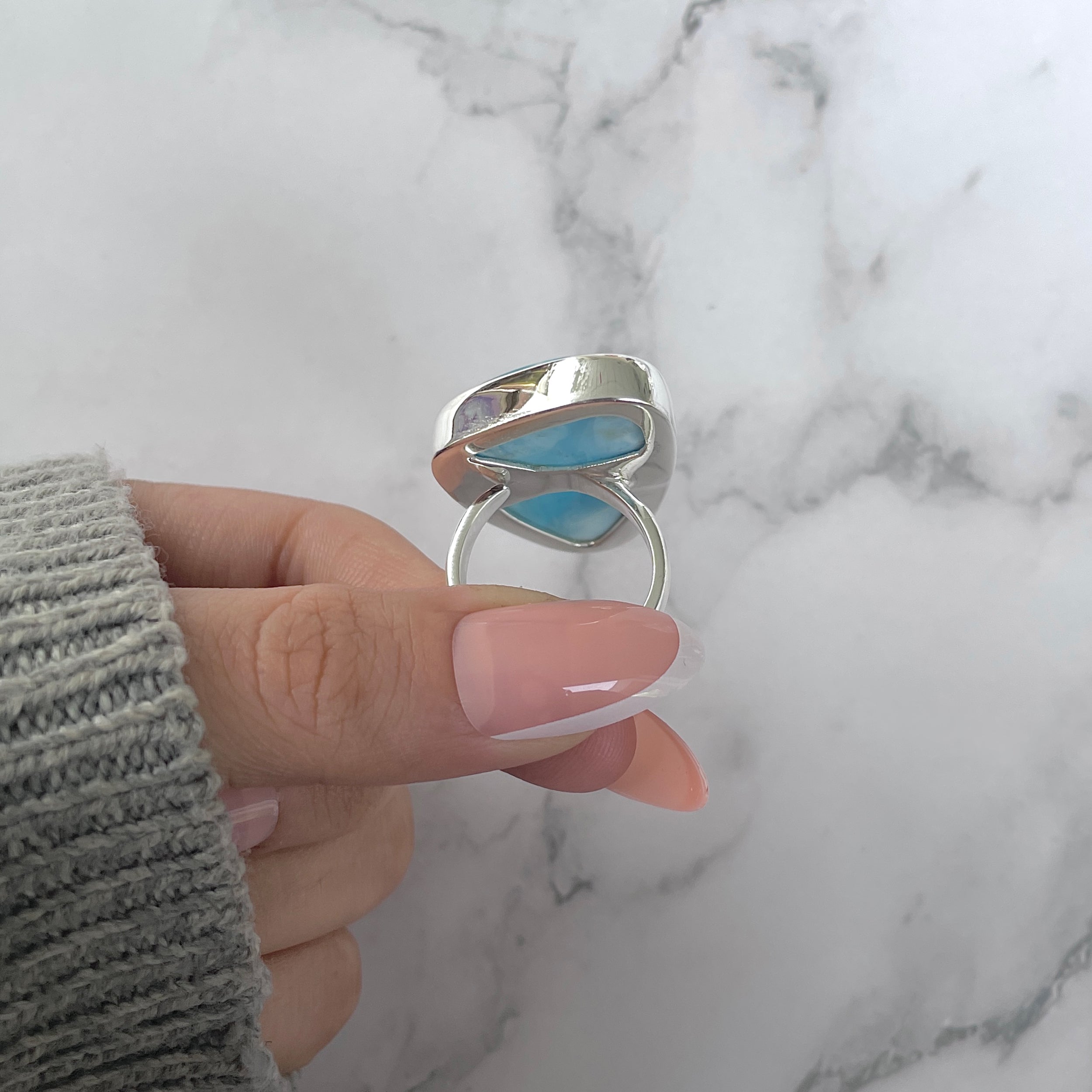 Larimar Adjustable Ring-(LAR-R-1277.)