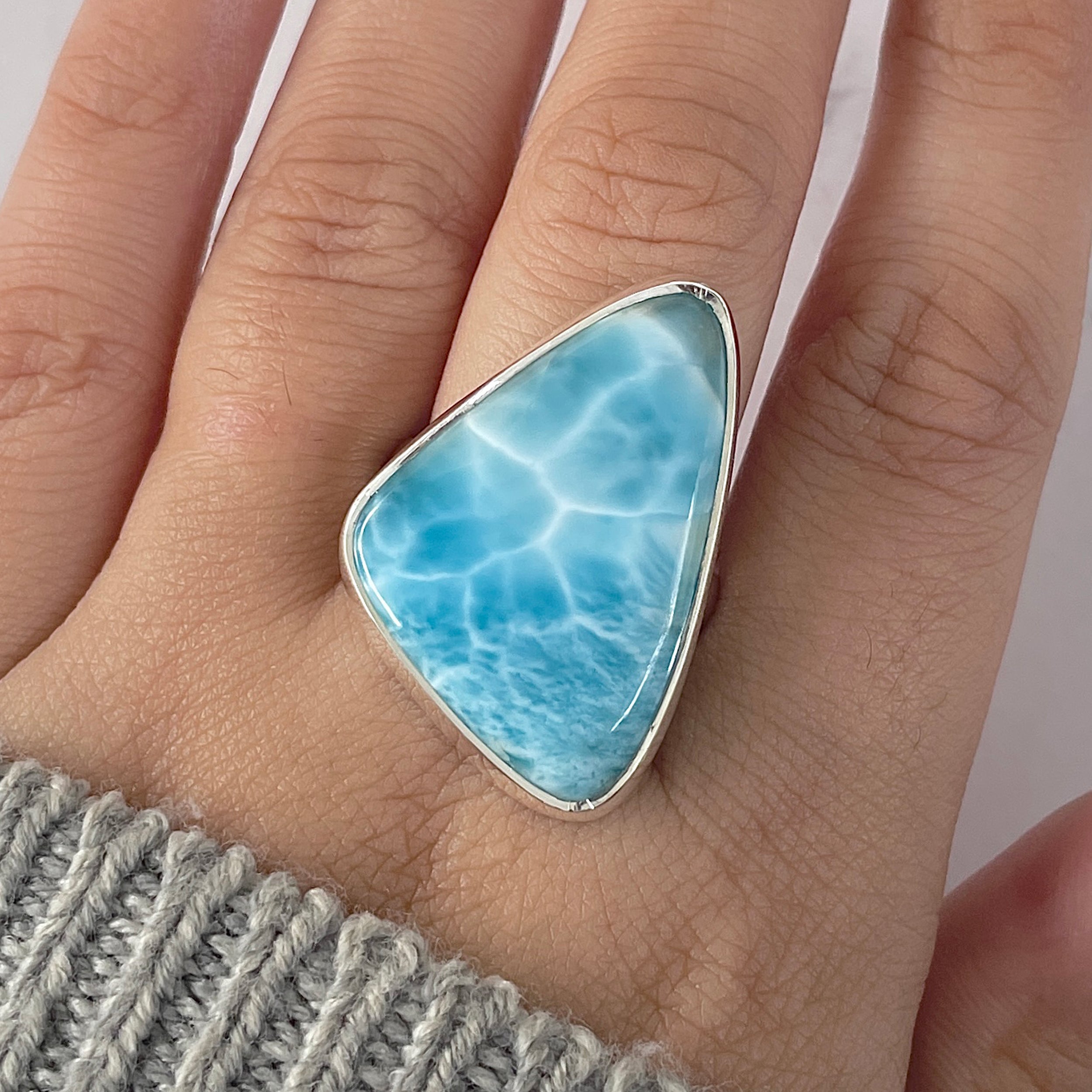 Larimar Adjustable Ring-(LAR-R-1279.)