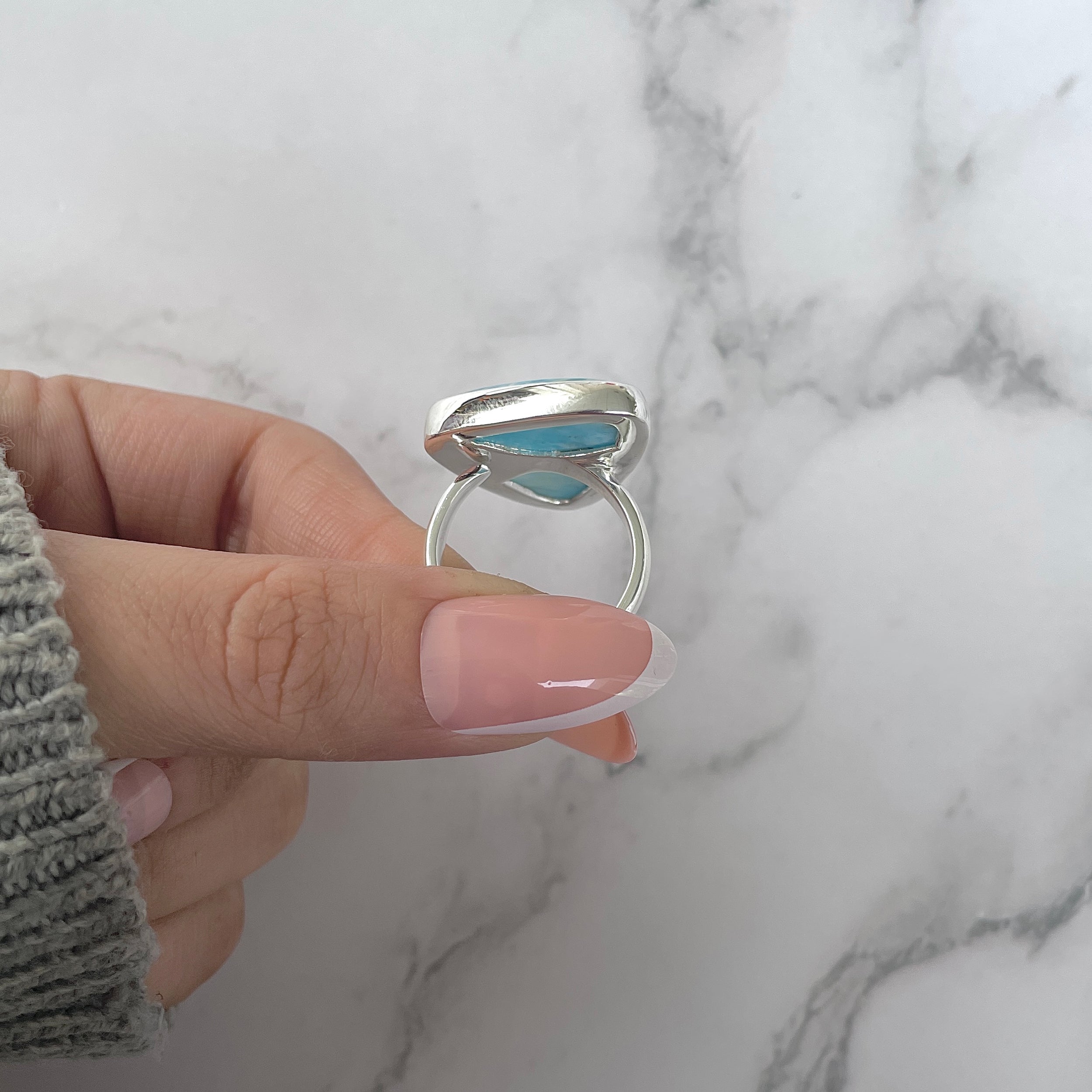 Larimar Adjustable Ring-(LAR-R-1279.)