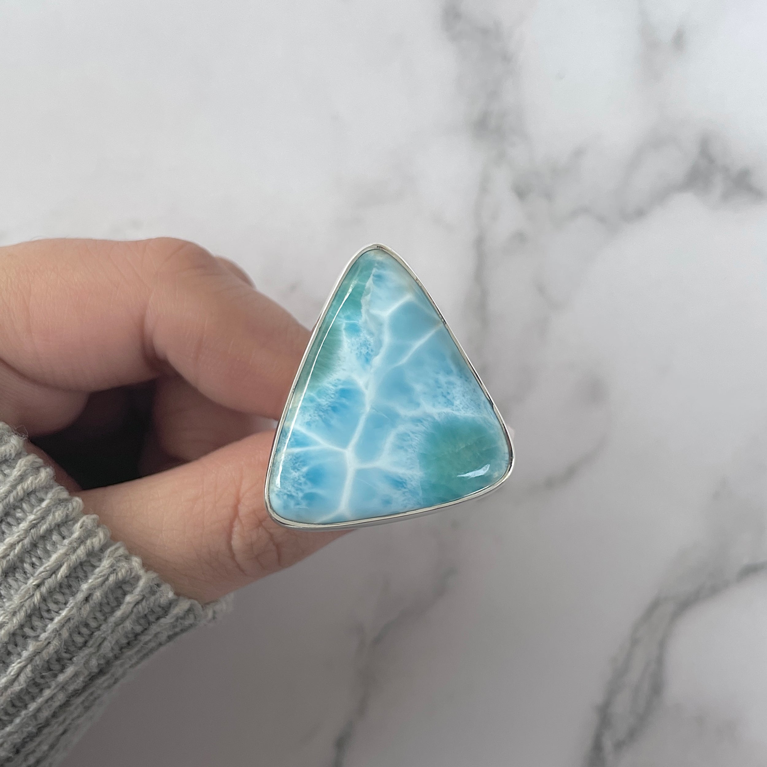 Larimar Adjustable Ring-(LAR-R-1280.)