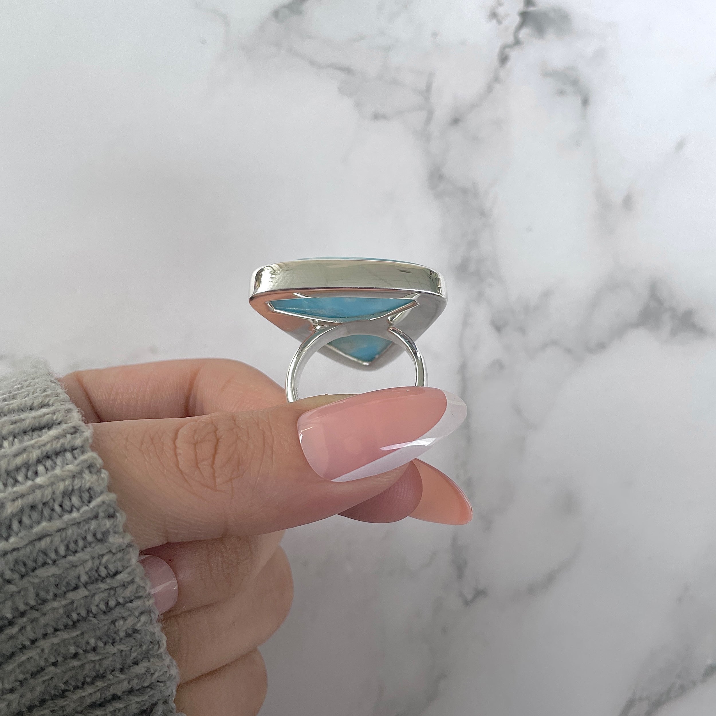 Larimar Adjustable Ring-(LAR-R-1280.)