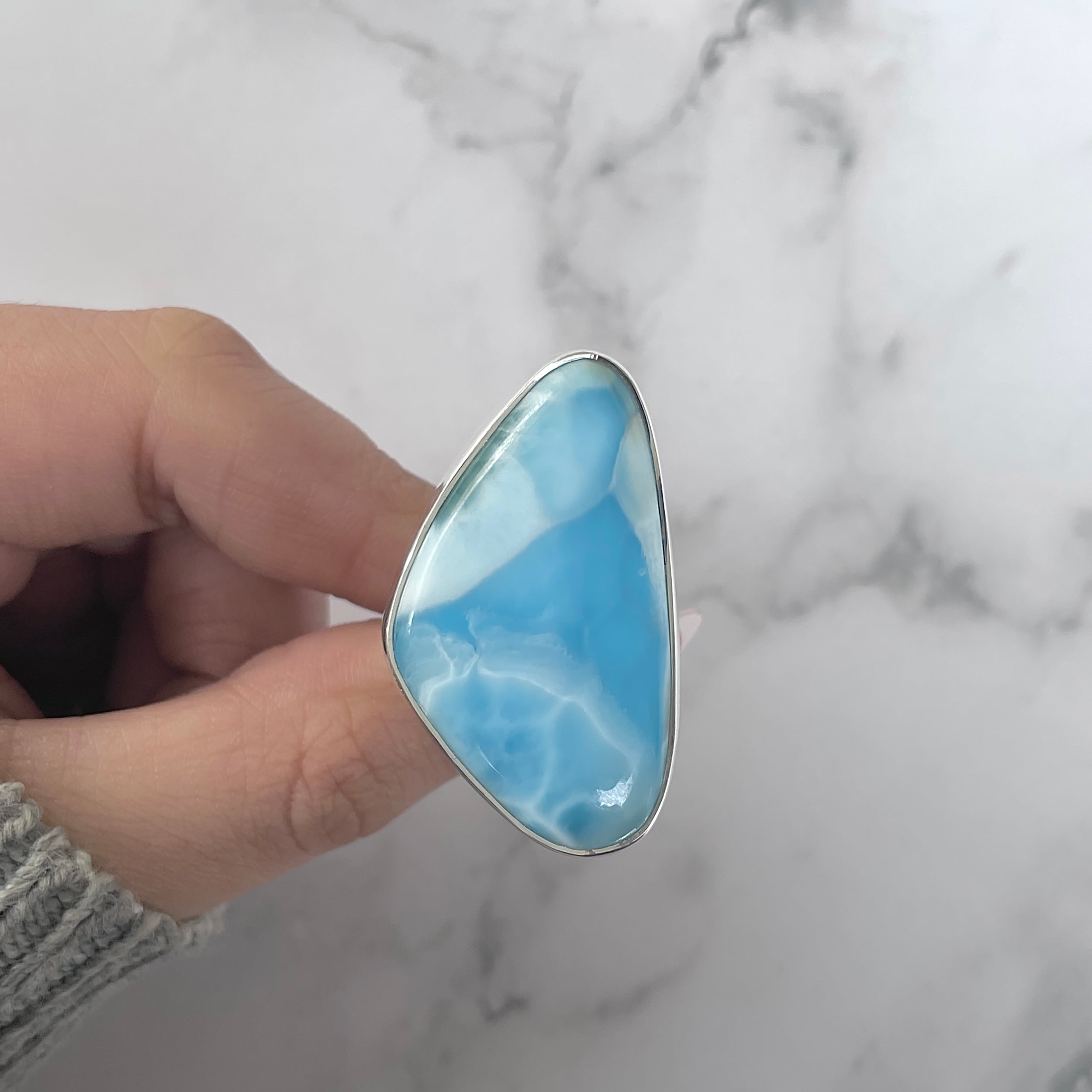Larimar Adjustable Ring-(LAR-R-1281.)