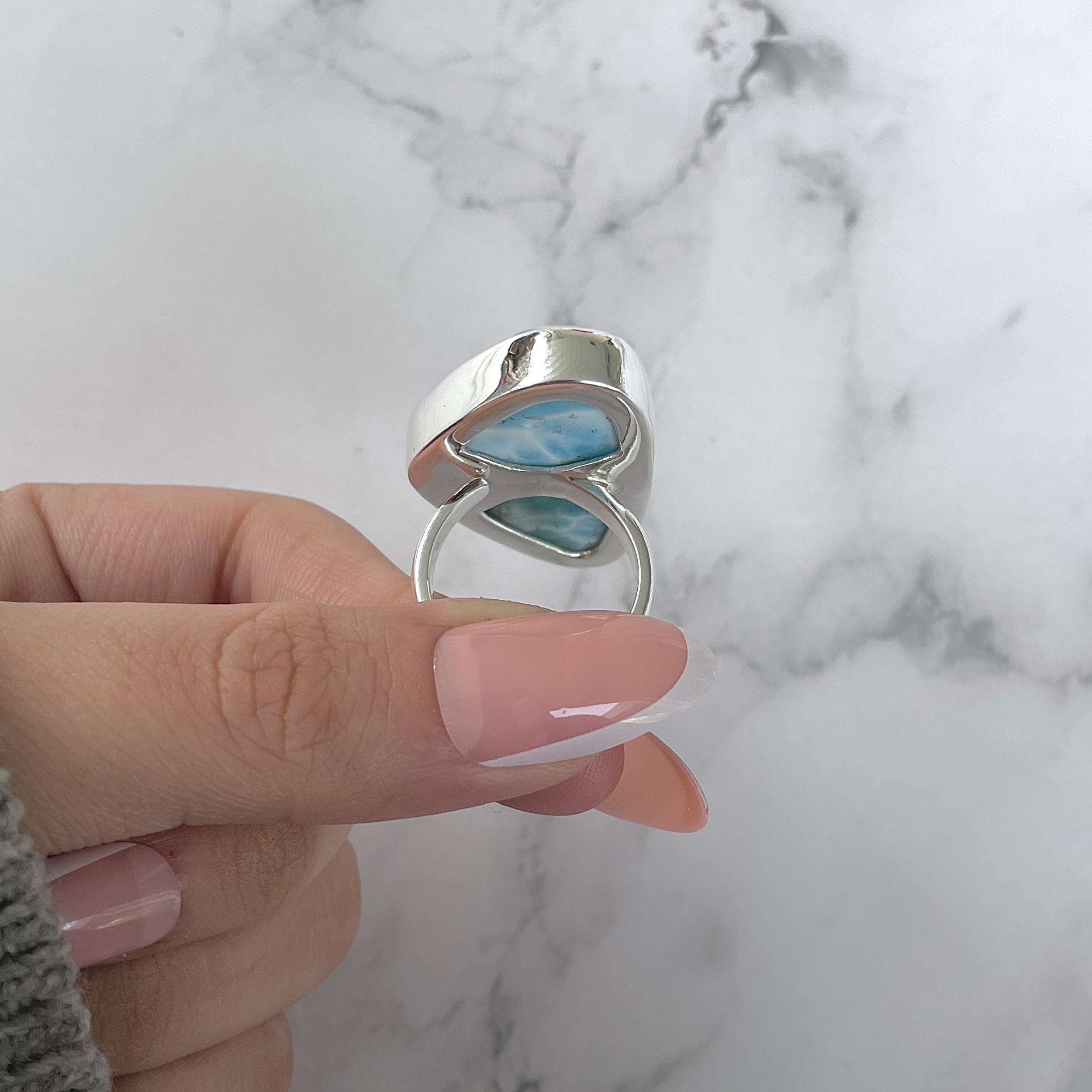 Larimar Adjustable Ring-(LAR-R-1281.)